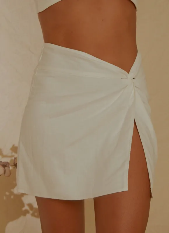 European Edition Mini Skirt - White sold by Peppermayo