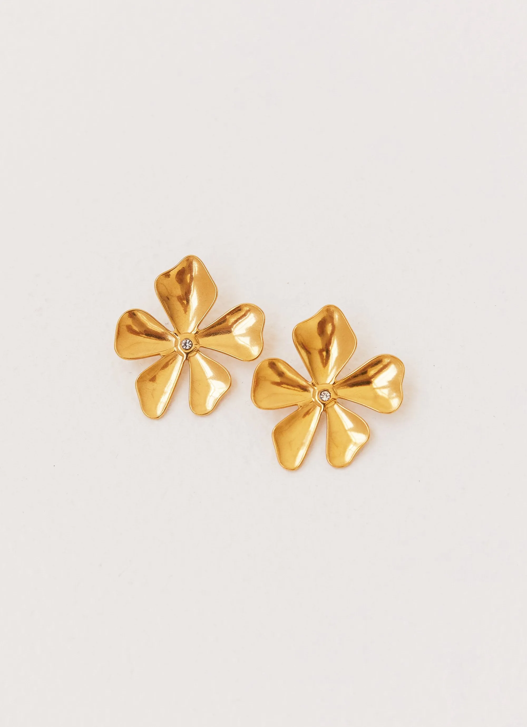 Daisy Love Flower Earrings - Gold sold by Peppermayo product image thumbnail 2