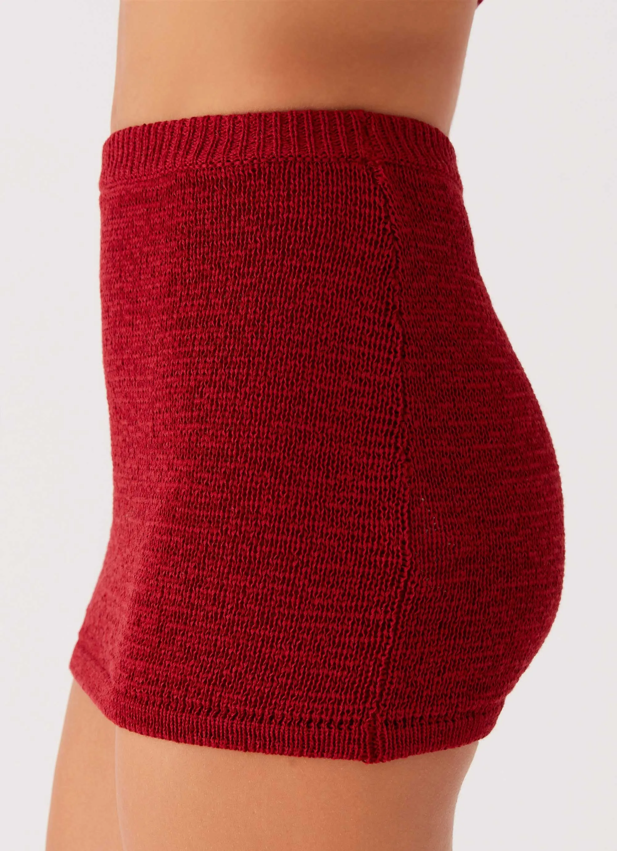 Capri Glow Knit Skirt - Maroon sold by Peppermayo product image thumbnail 3