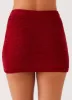 Capri Glow Knit Skirt - Maroon sold by Peppermayo