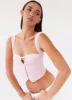 Ambretta Corset Top - Pink sold by Peppermayo