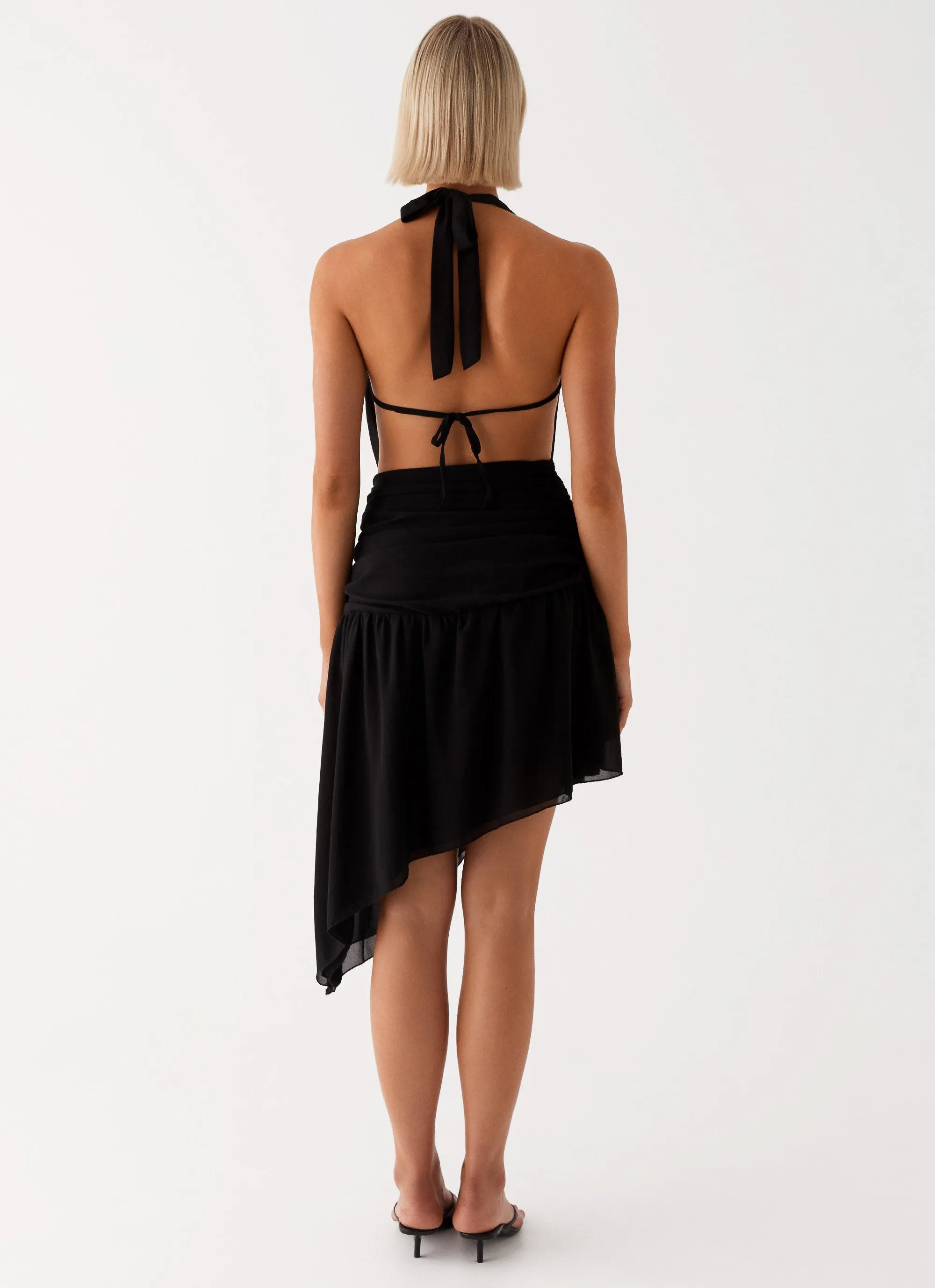 Elysia Chiffon Midi Dress - Black sold by Peppermayo product image thumbnail 3