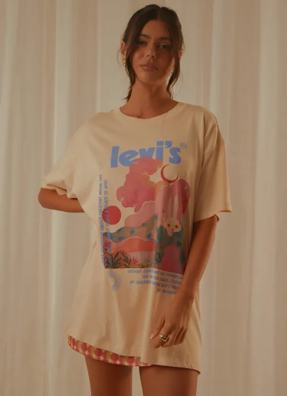 Graphic SS Road trip Tee - Peach Puree sold by Peppermayo
