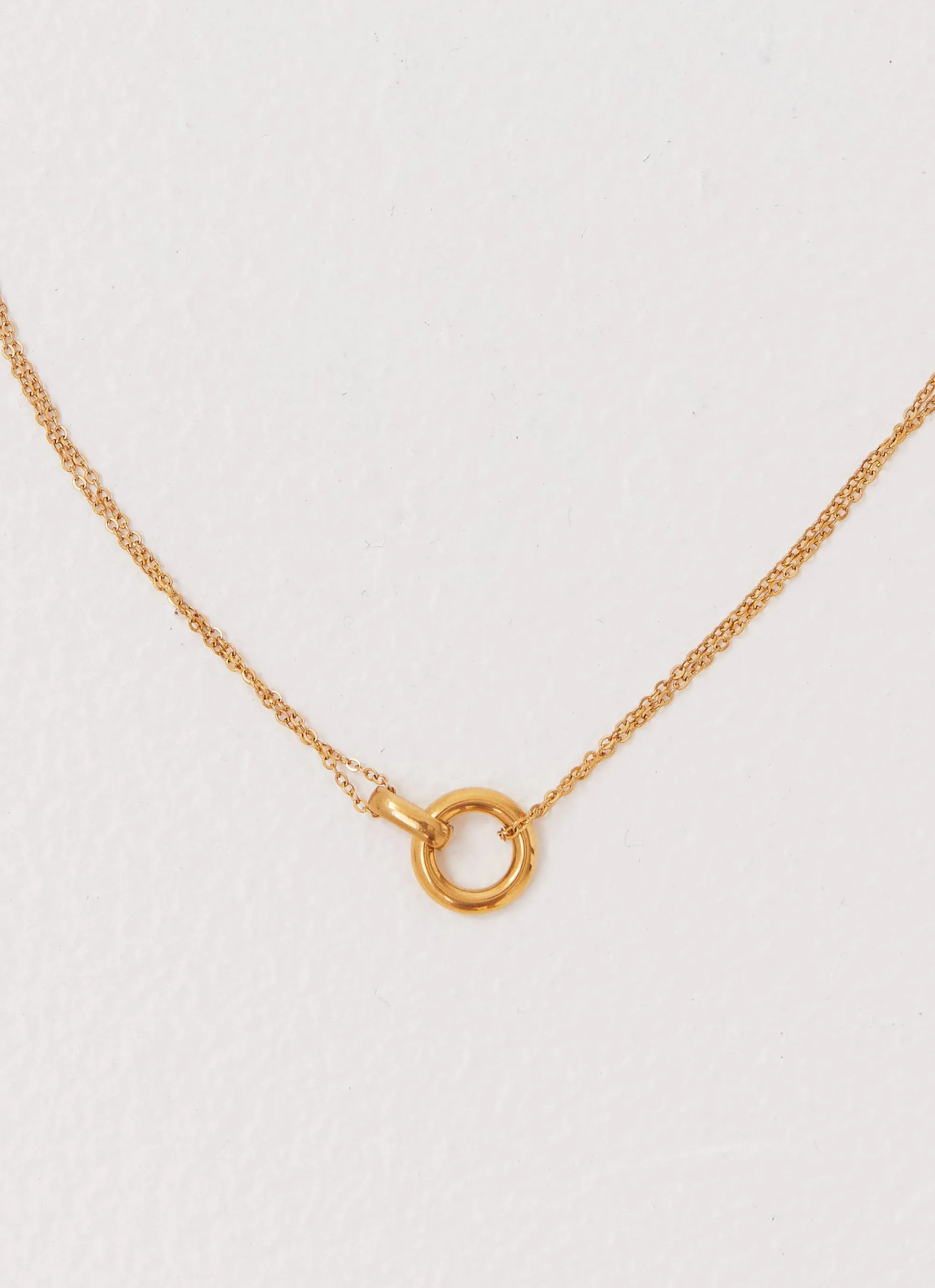 Nya Hoop Necklace - Gold sold by Peppermayo product image thumbnail 2