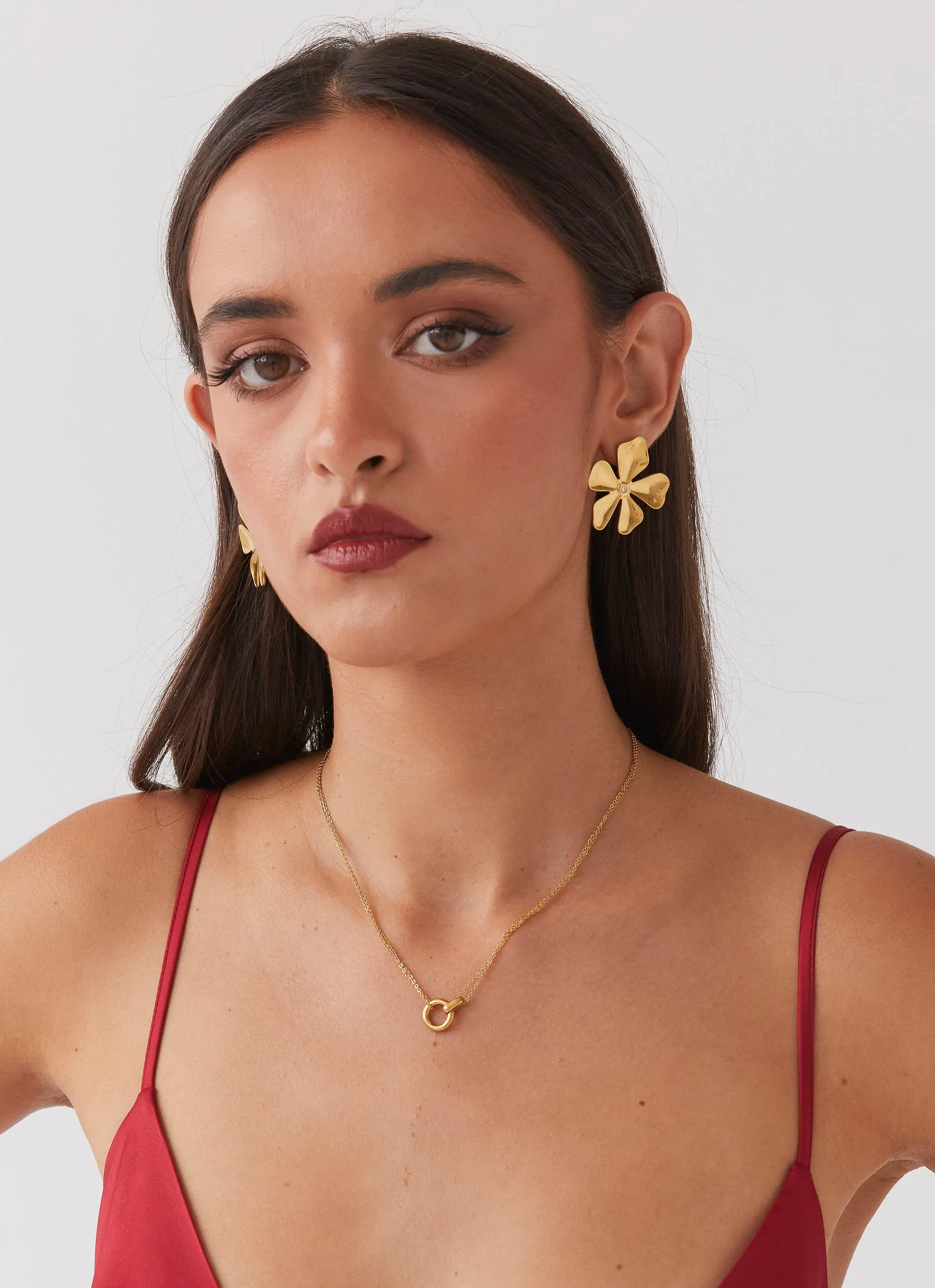 Nya Hoop Necklace - Gold sold by Peppermayo product image thumbnail 4