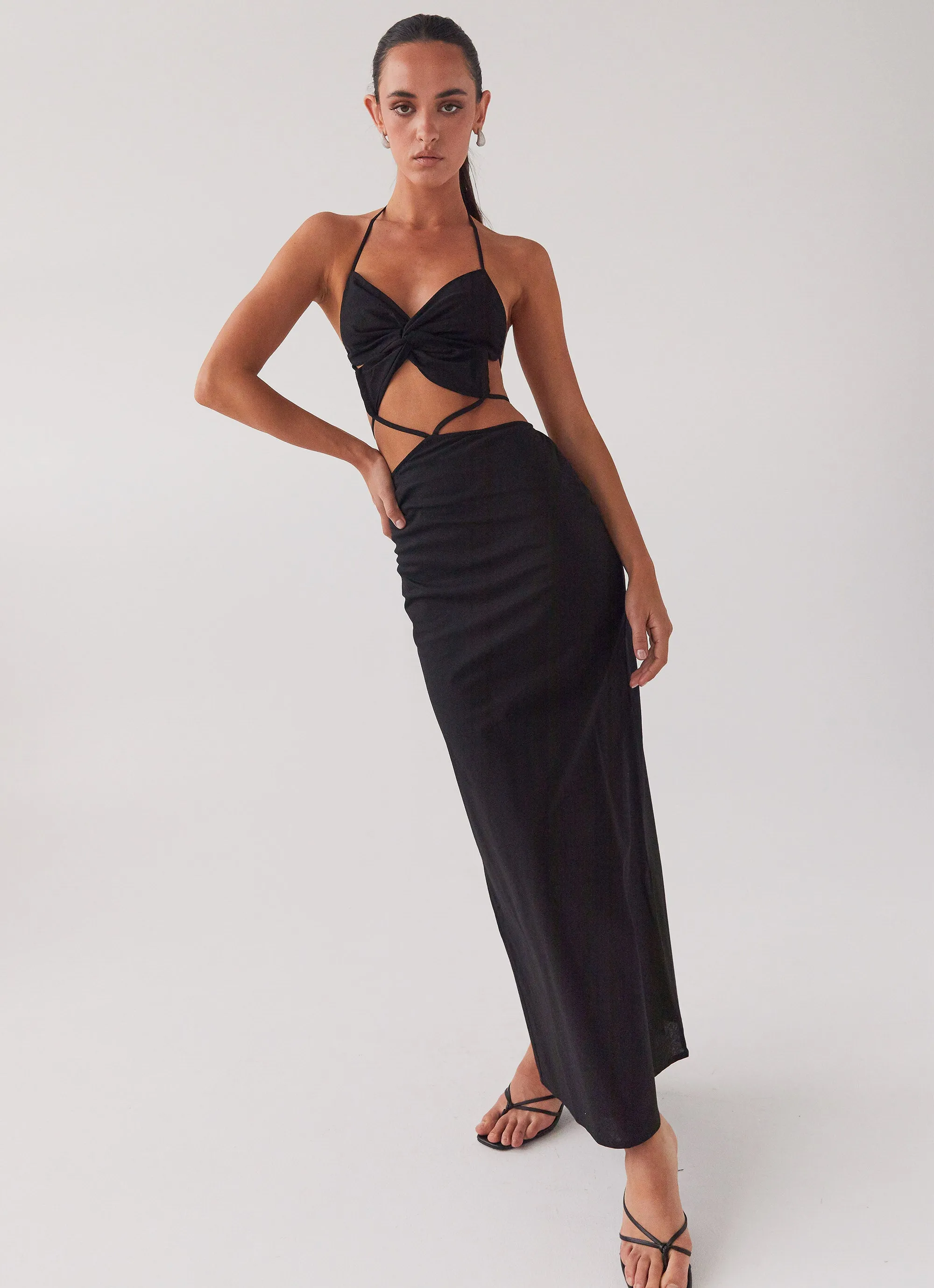 Summers In Saint Tropez Maxi Dress - Black sold by Peppermayo product image thumbnail 5