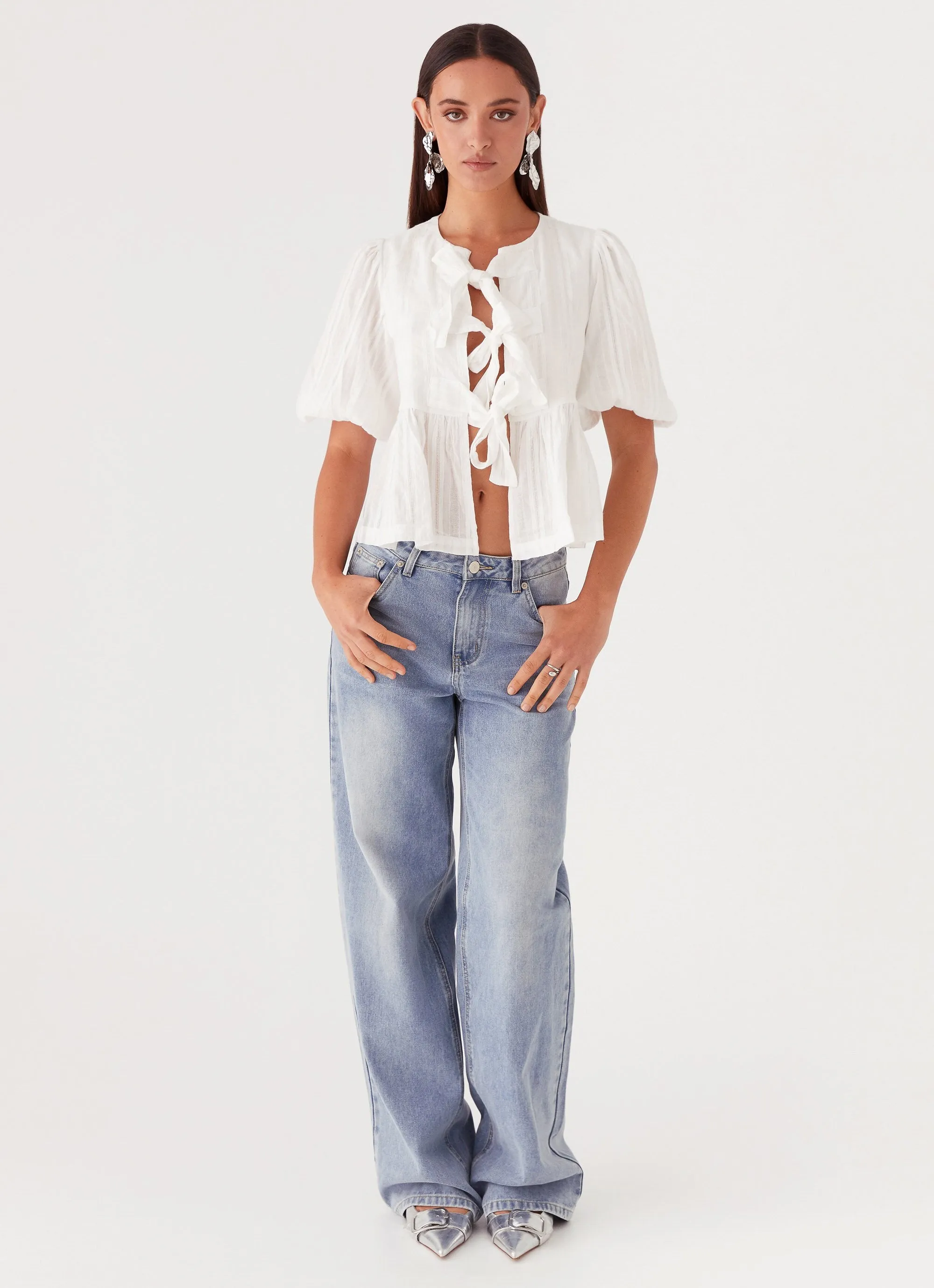 Western Wind Tie Top - White sold by Peppermayo product image thumbnail 2