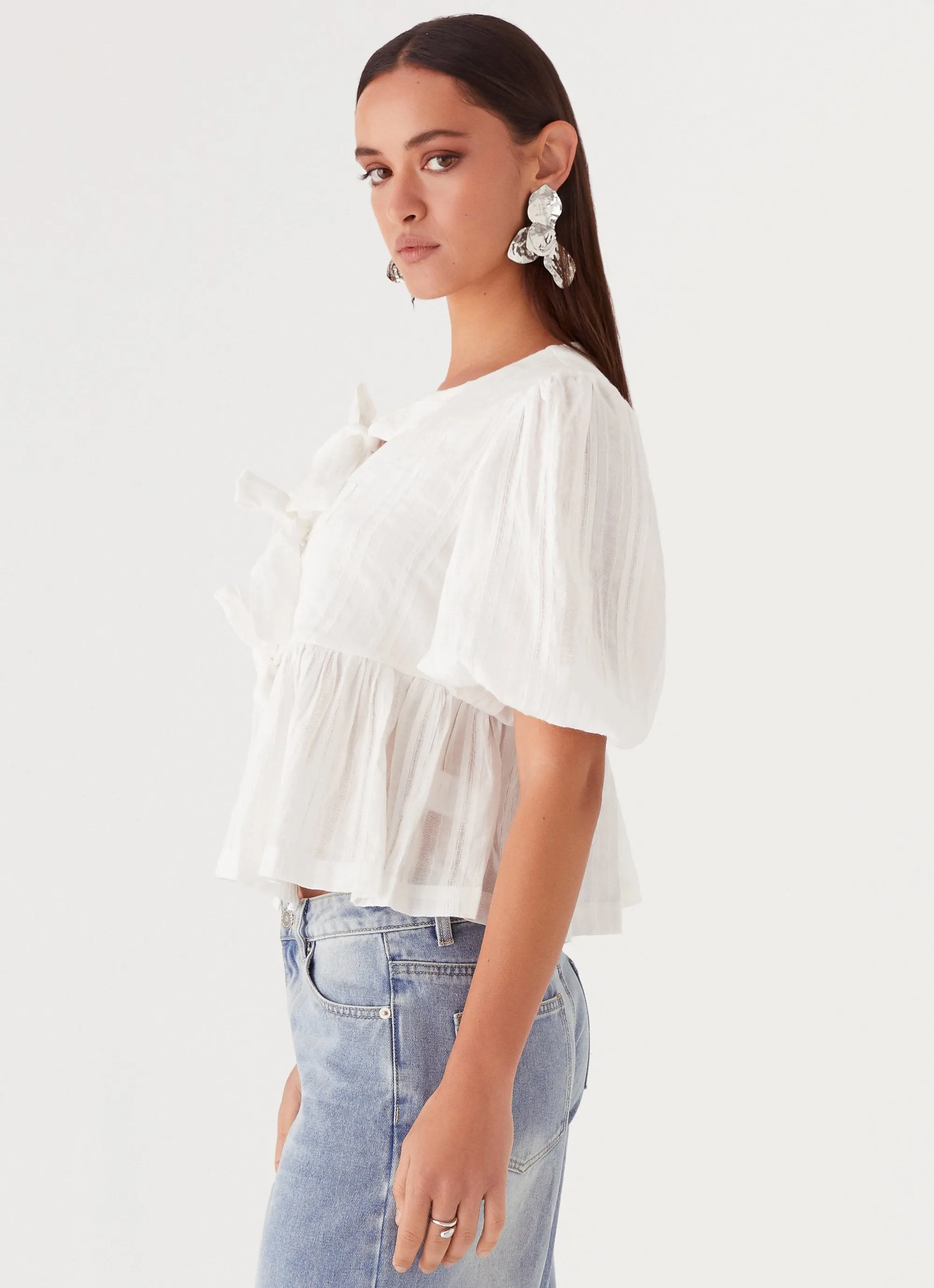Western Wind Tie Top - White sold by Peppermayo product image thumbnail 3