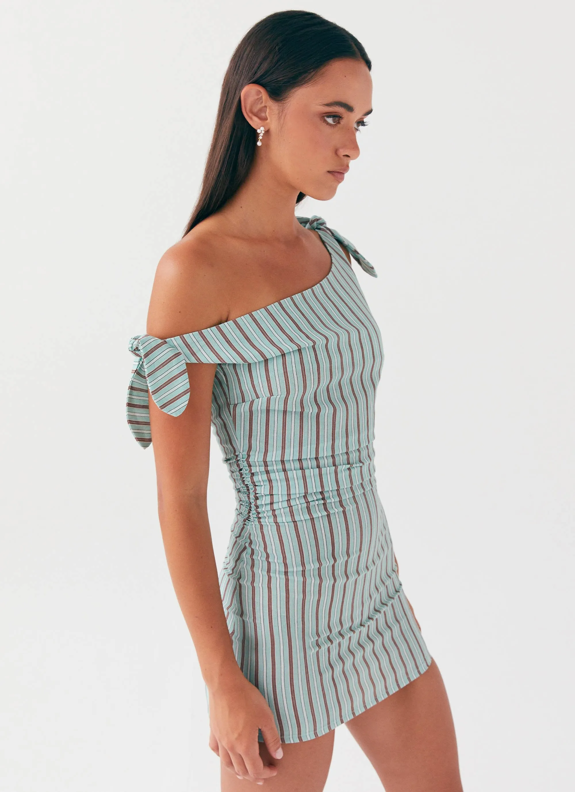 Amazonia Linen Mini Dress - Coastal Stripe sold by Peppermayo product image thumbnail 5