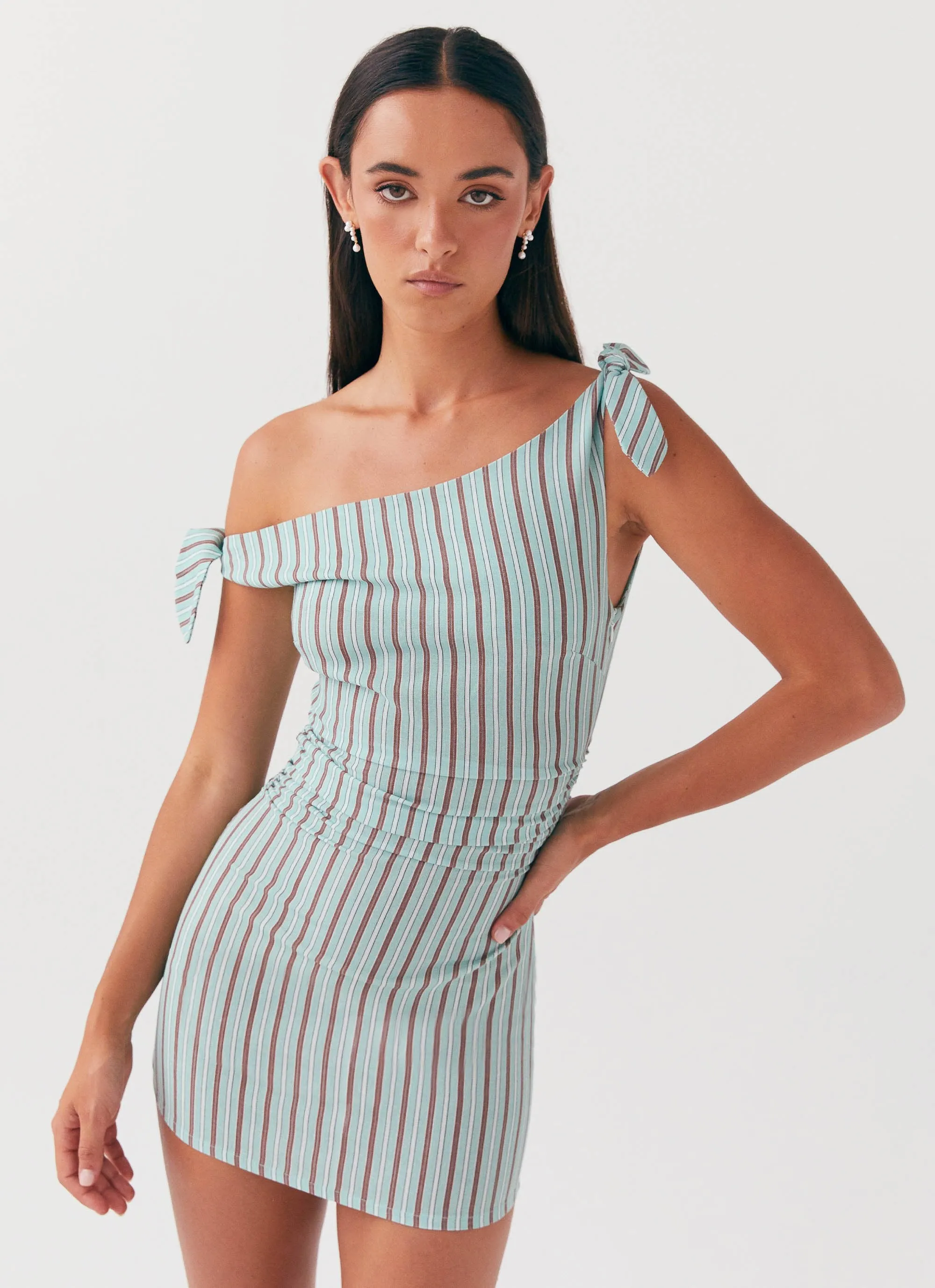 Amazonia Linen Mini Dress - Coastal Stripe sold by Peppermayo product image thumbnail 3