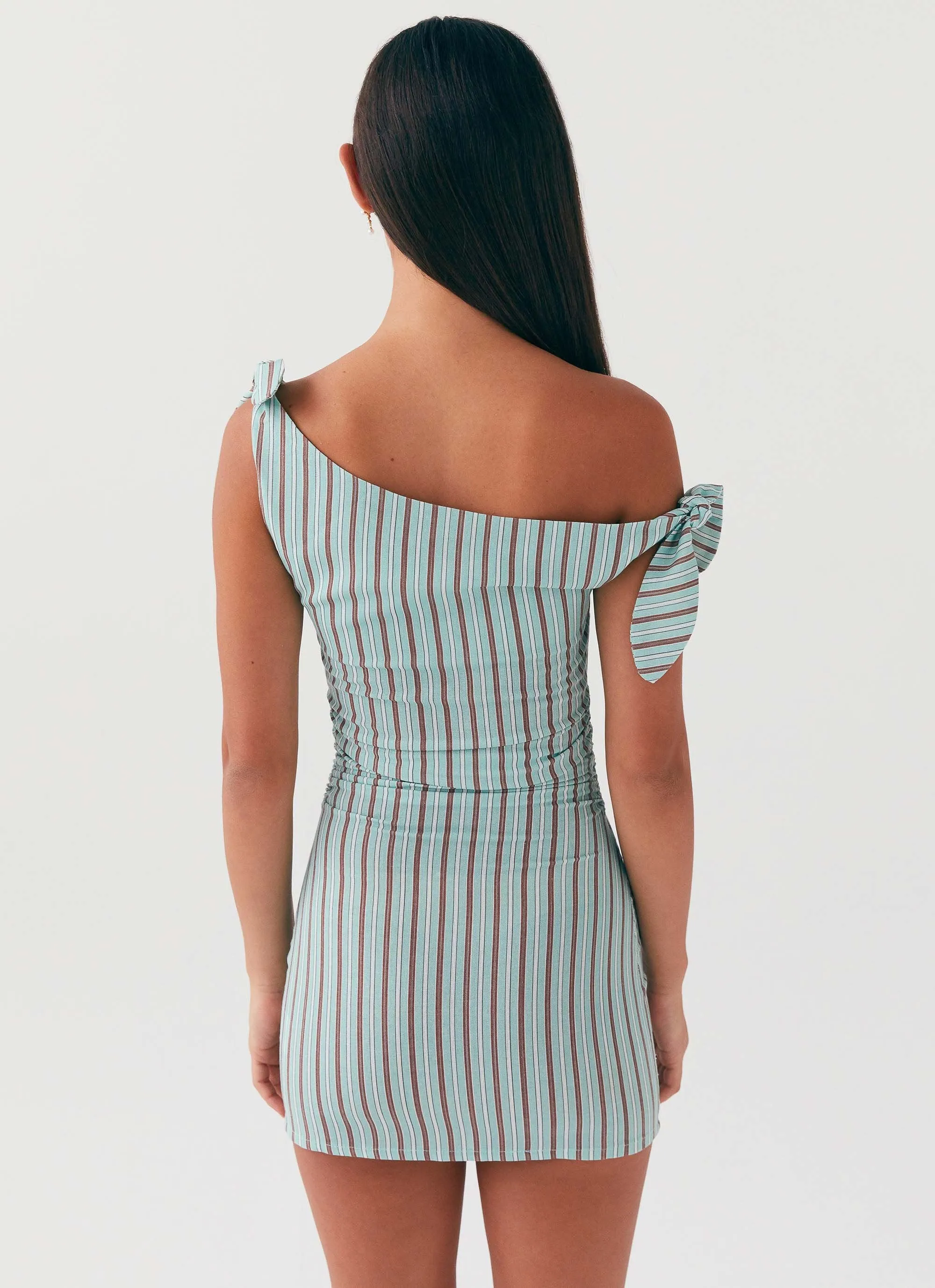Amazonia Linen Mini Dress - Coastal Stripe sold by Peppermayo product image thumbnail 4