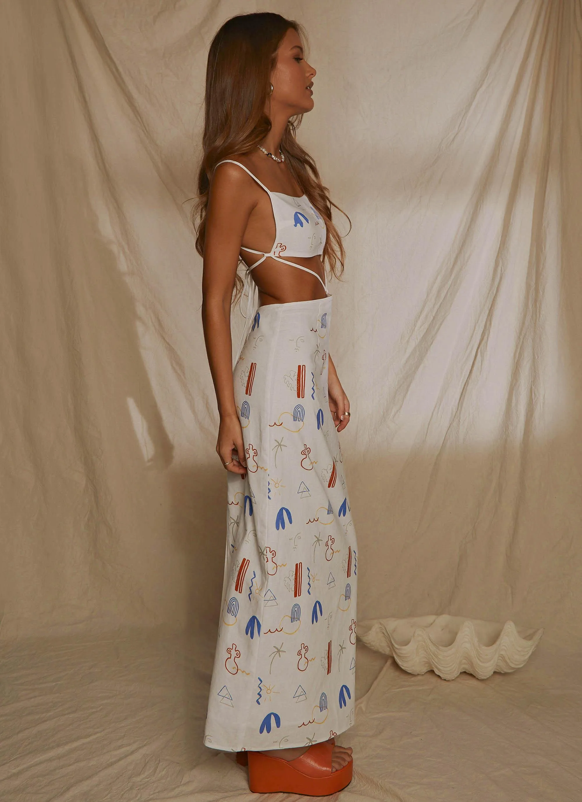 Natural Muse Linen Maxi Dress - Santorini sold by Peppermayo product image thumbnail 5