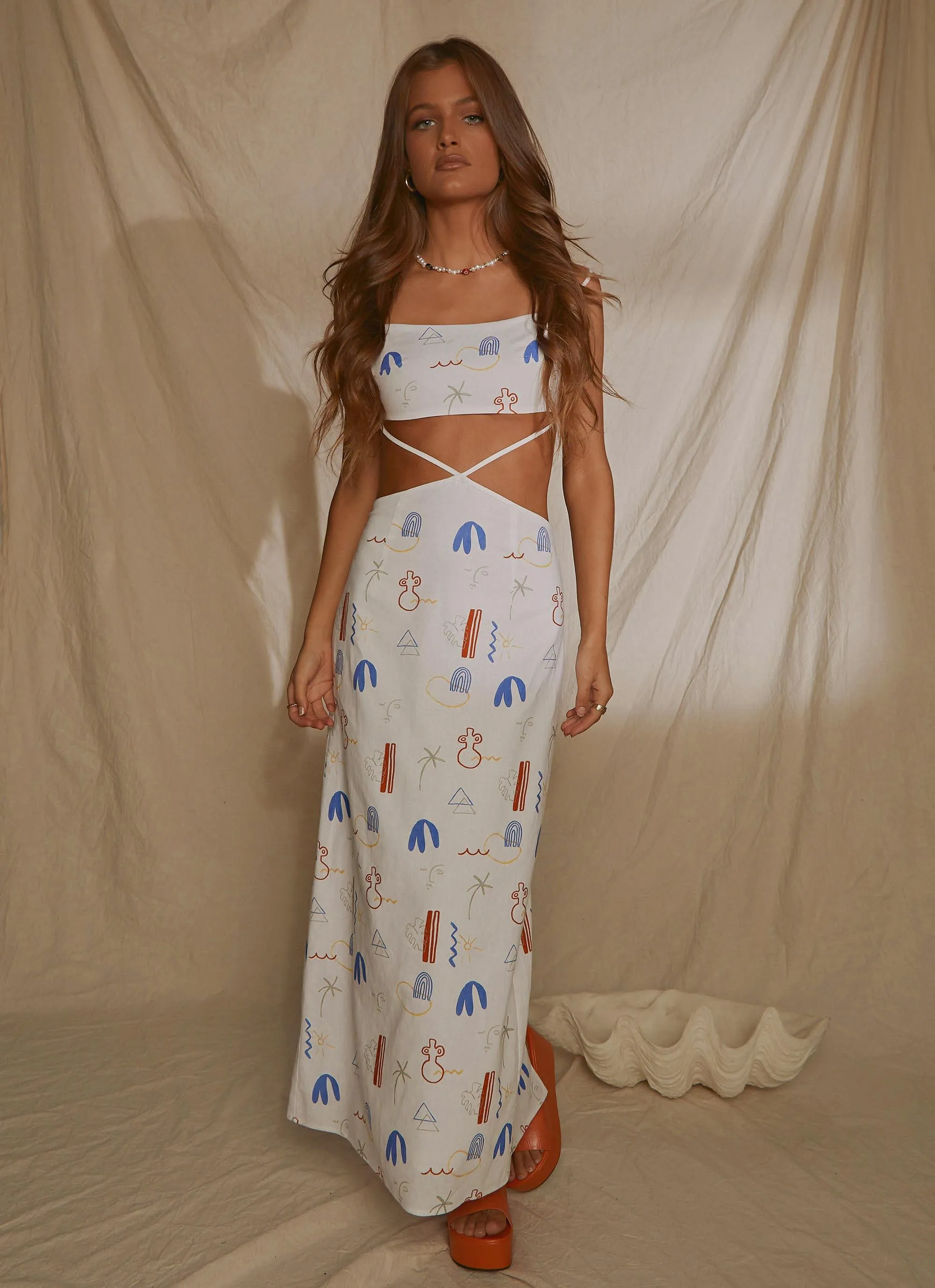 Natural Muse Linen Maxi Dress - Santorini sold by Peppermayo product image thumbnail 3