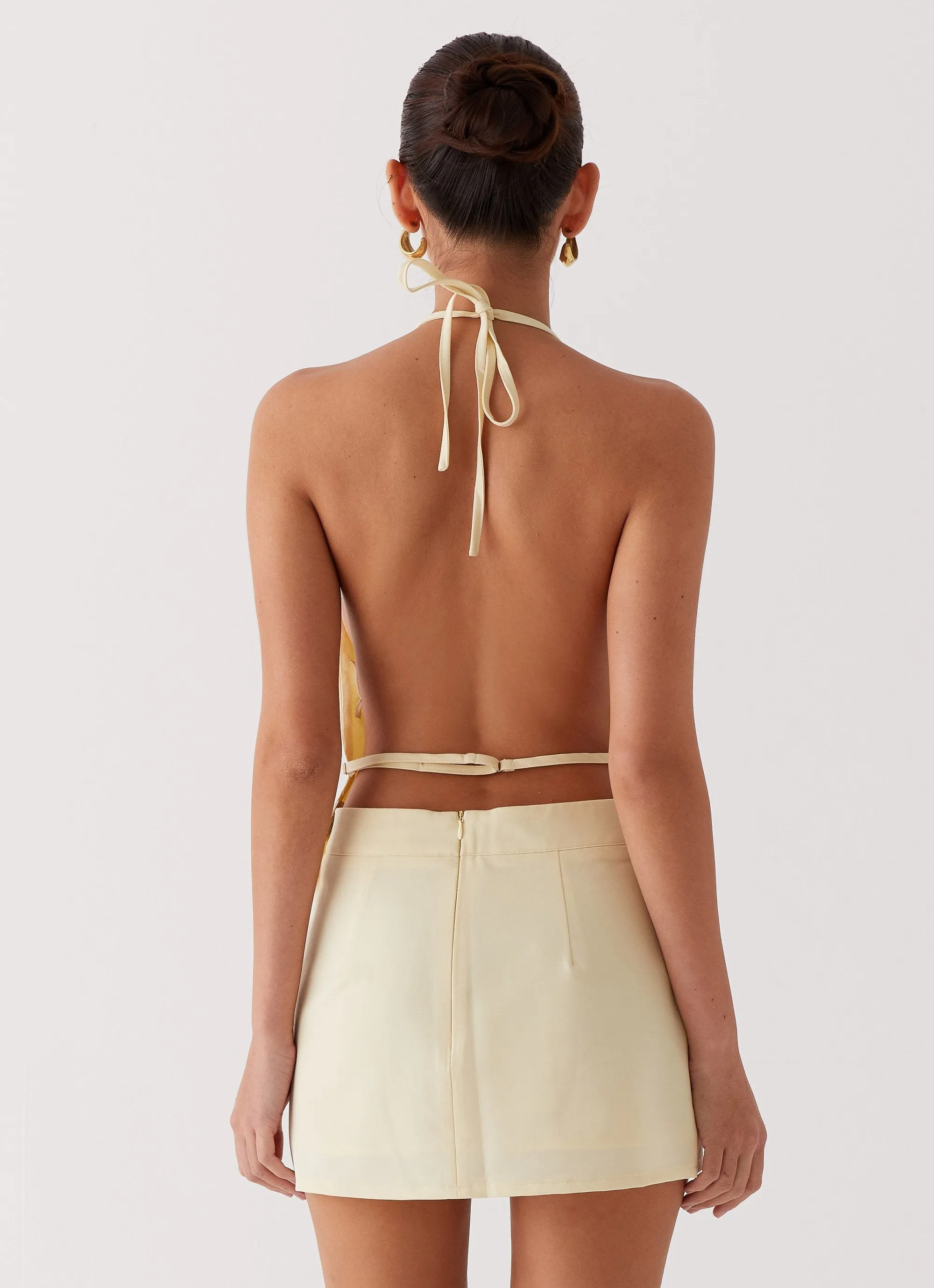 Sarah Halterneck Vest Top - Butter sold by Peppermayo product image thumbnail 4