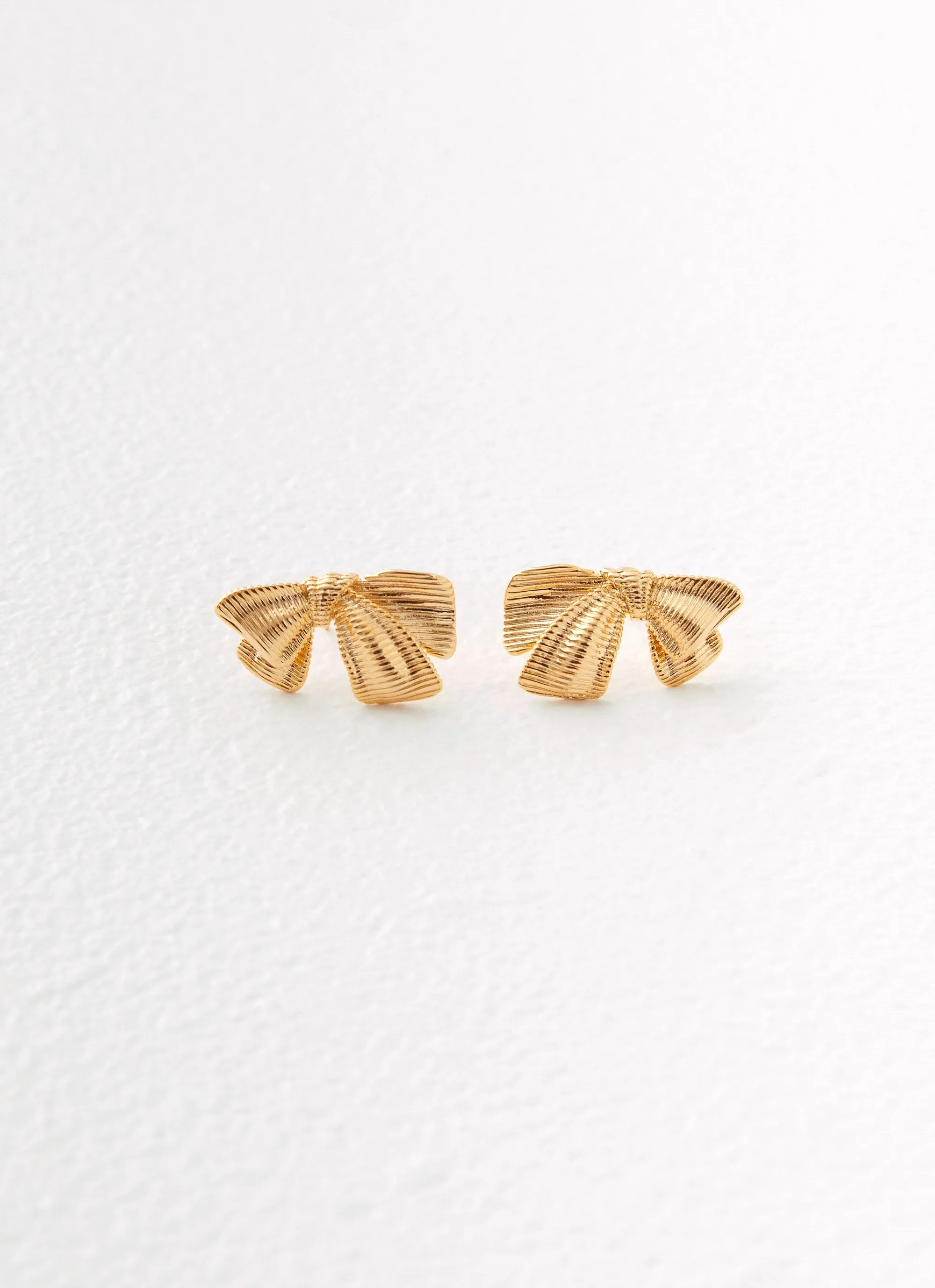 Kiyah Bow Earrings - Gold sold by Peppermayo product image thumbnail 2