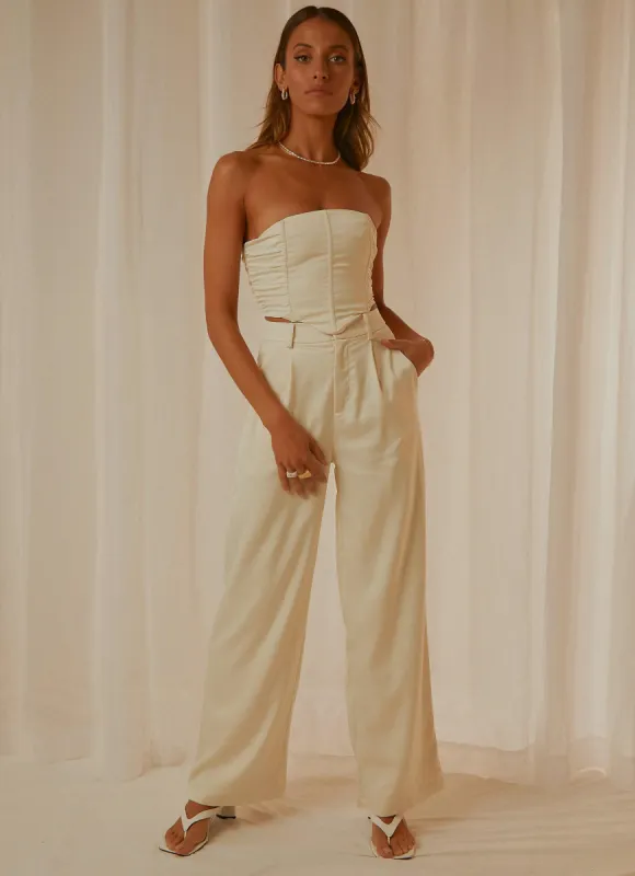 Giselle Pants - Ivory sold by Peppermayo