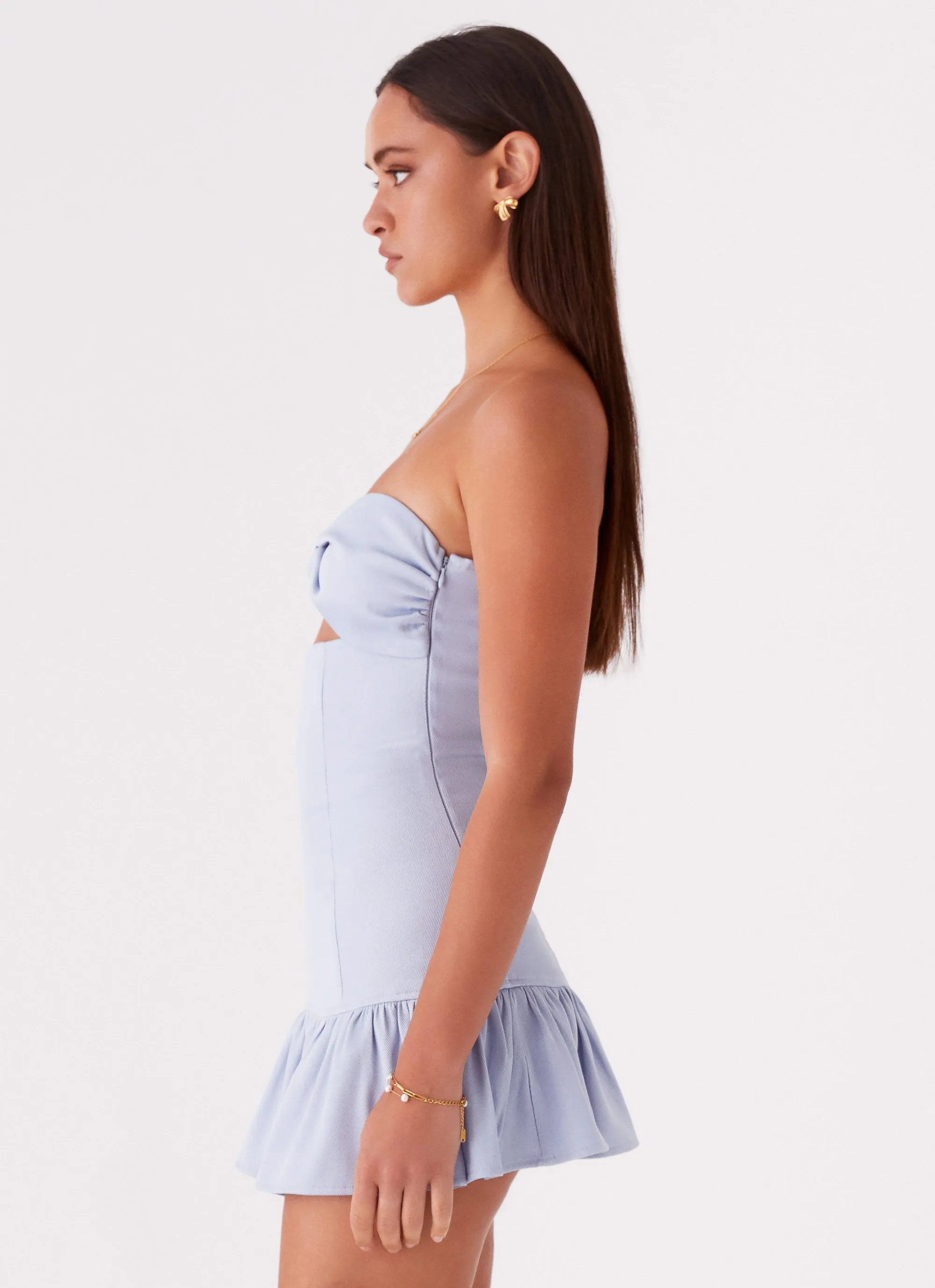 Gigi Frill Mini Dress - Blue sold by Peppermayo product image thumbnail 4