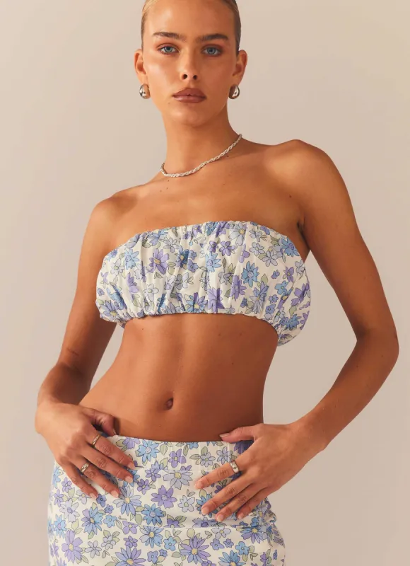 Countryside Picnic Bandeau Top - Daisy Chain sold by Peppermayo