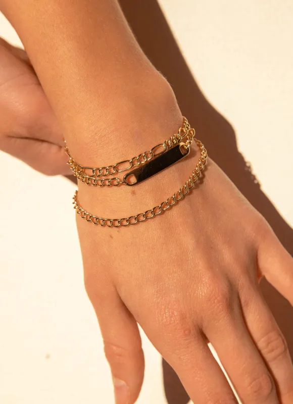 Mathilde Bracelet Set - Gold sold by Peppermayo