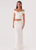 Trixie Twist Off Shoulder Top - Ivory sold by Peppermayo