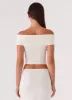 Trixie Twist Off Shoulder Top - Ivory sold by Peppermayo