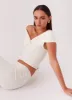 Trixie Twist Off Shoulder Top - Ivory sold by Peppermayo