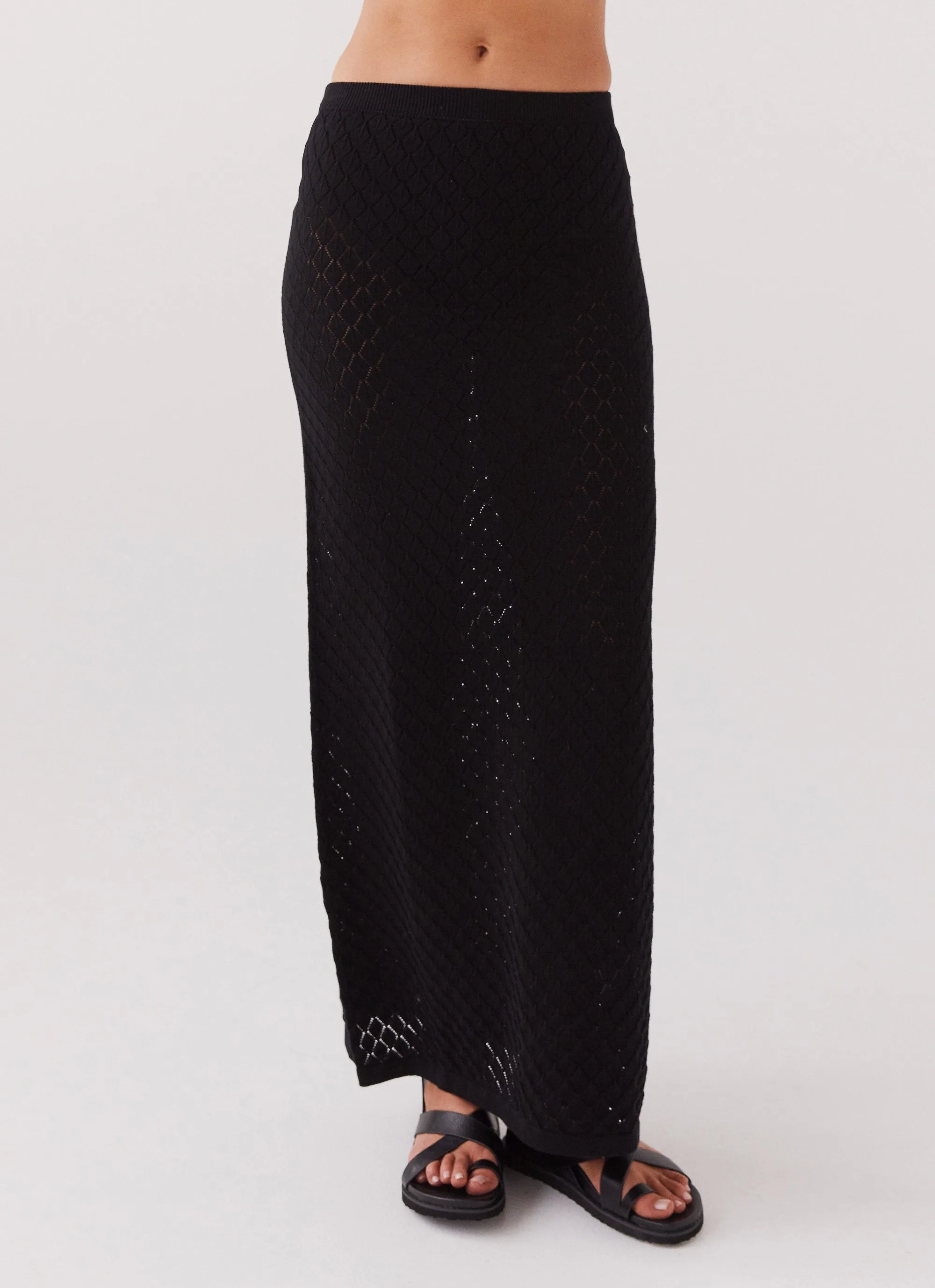 Macy Knit Maxi Skirt - Black sold by Peppermayo product image thumbnail 3