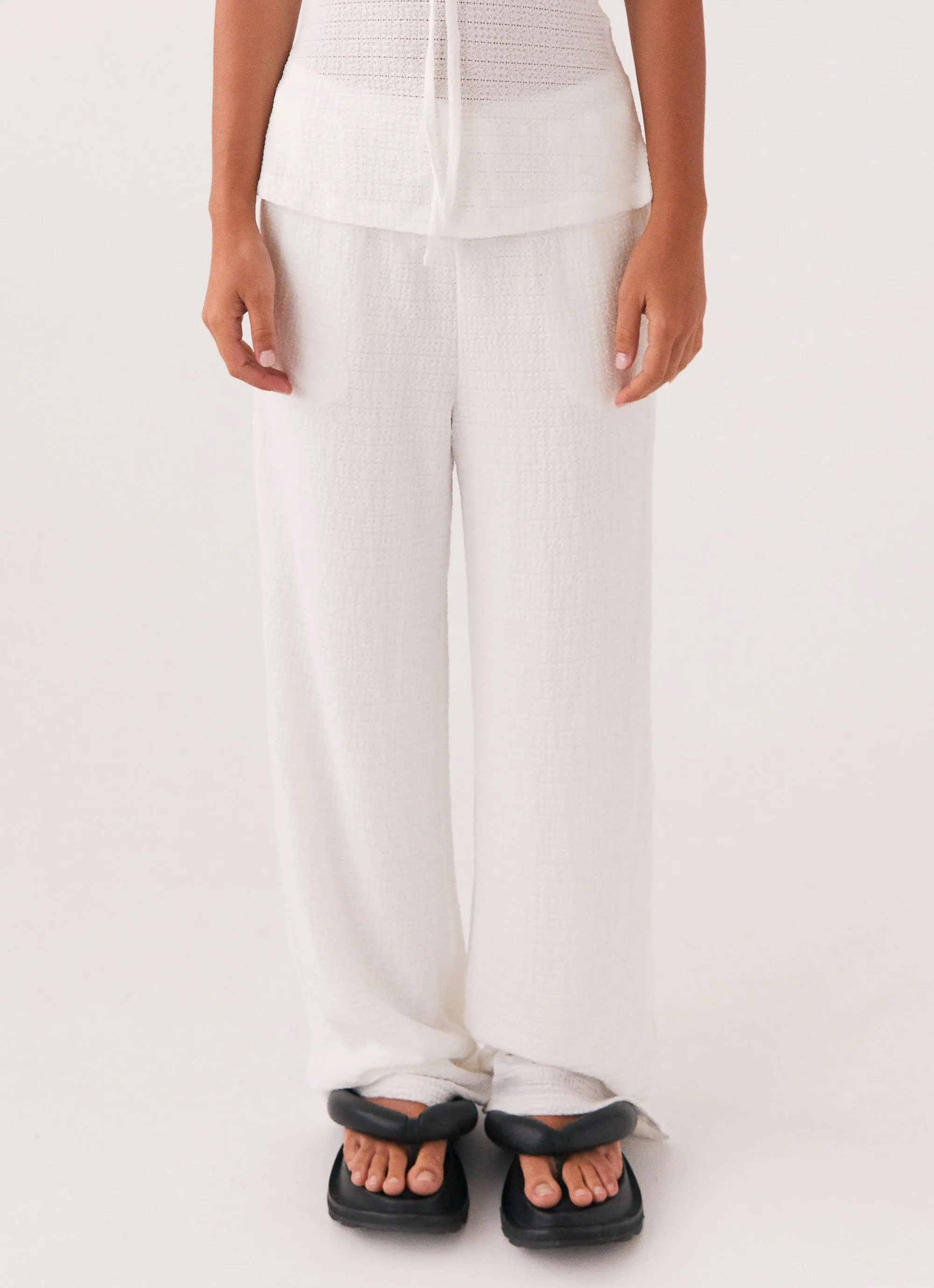 Jadey Waffle Pants - White sold by Peppermayo product image thumbnail 5