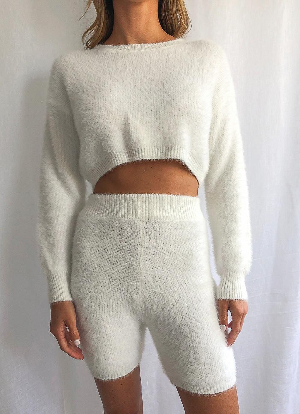 Trends Knit Shorts - Cream sold by Peppermayo product image thumbnail 2