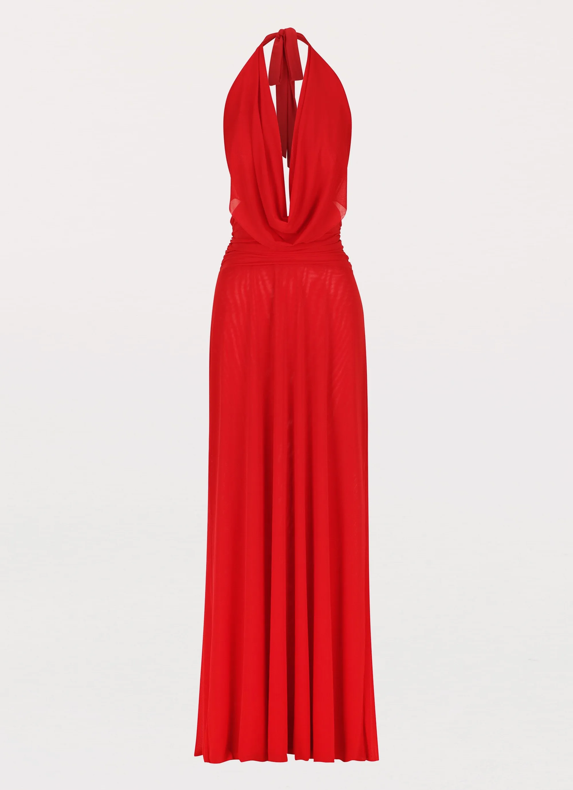 Elysia Mesh Maxi Dress - Cherry Red sold by Peppermayo product image thumbnail 2