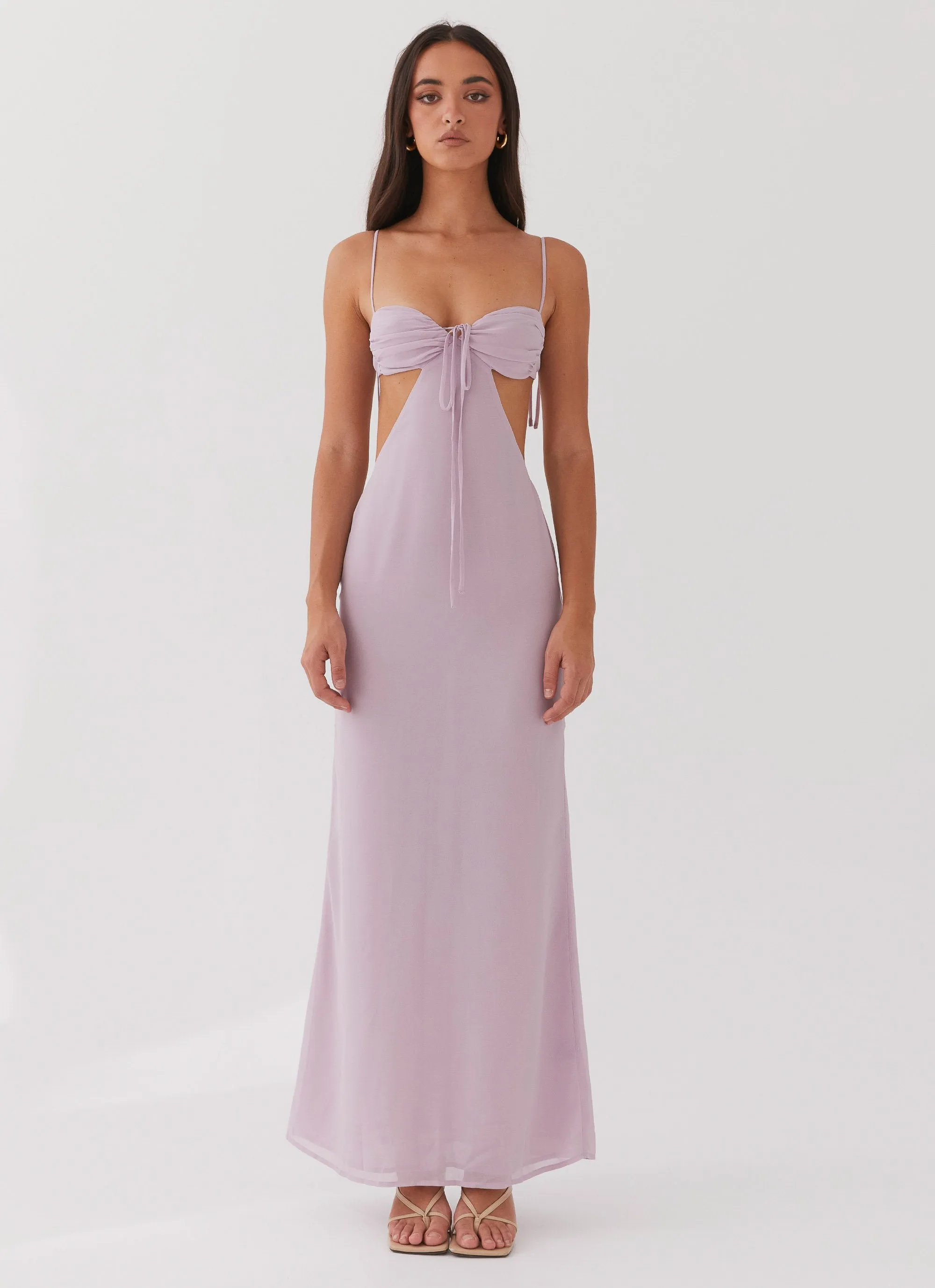 Tyra Ruched Maxi Dress - Lavender sold by Peppermayo product image thumbnail 3