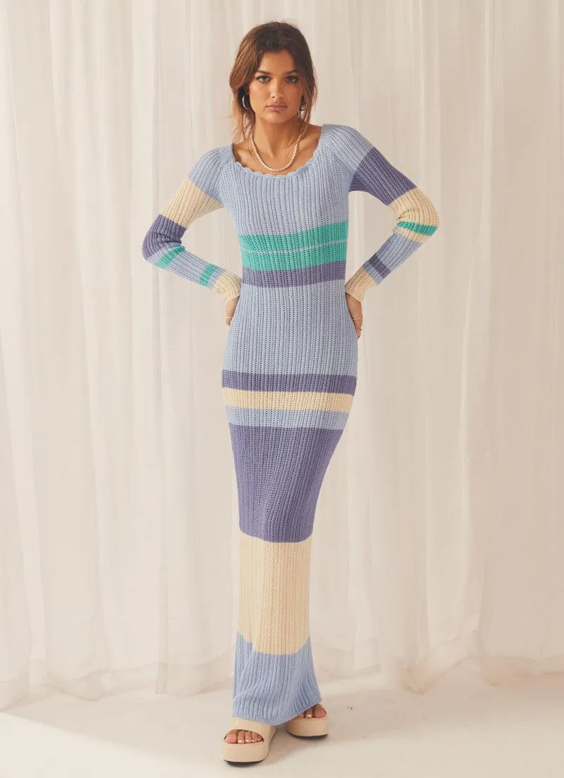 Love Ride Crochet Maxi Dress - Ocean Stripe sold by Peppermayo product image thumbnail 3