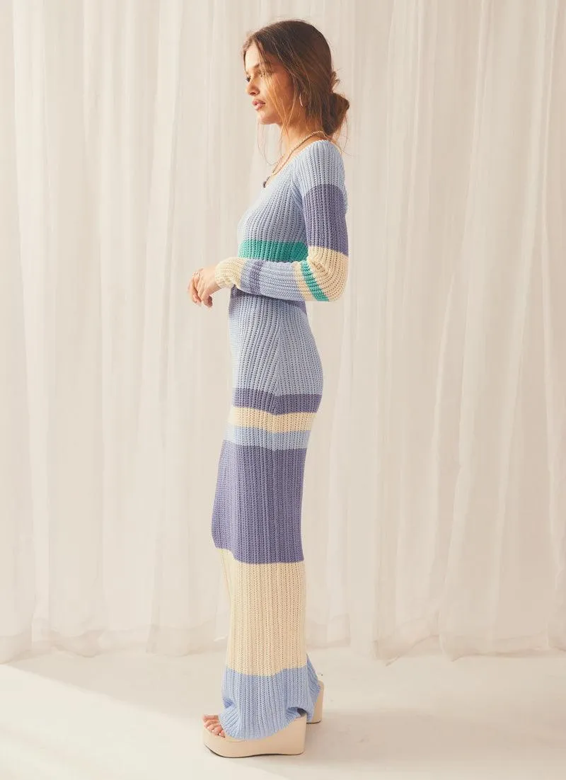 Love Ride Crochet Maxi Dress - Ocean Stripe sold by Peppermayo product image thumbnail 4