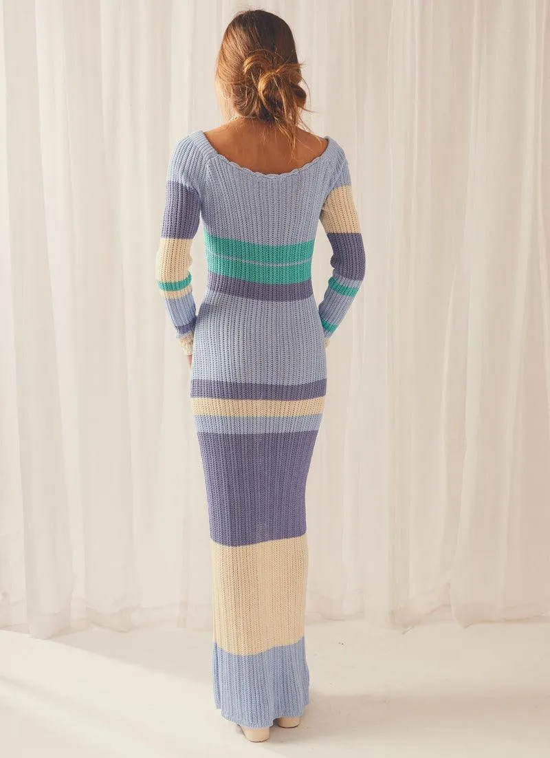 Love Ride Crochet Maxi Dress - Ocean Stripe sold by Peppermayo product image thumbnail 5