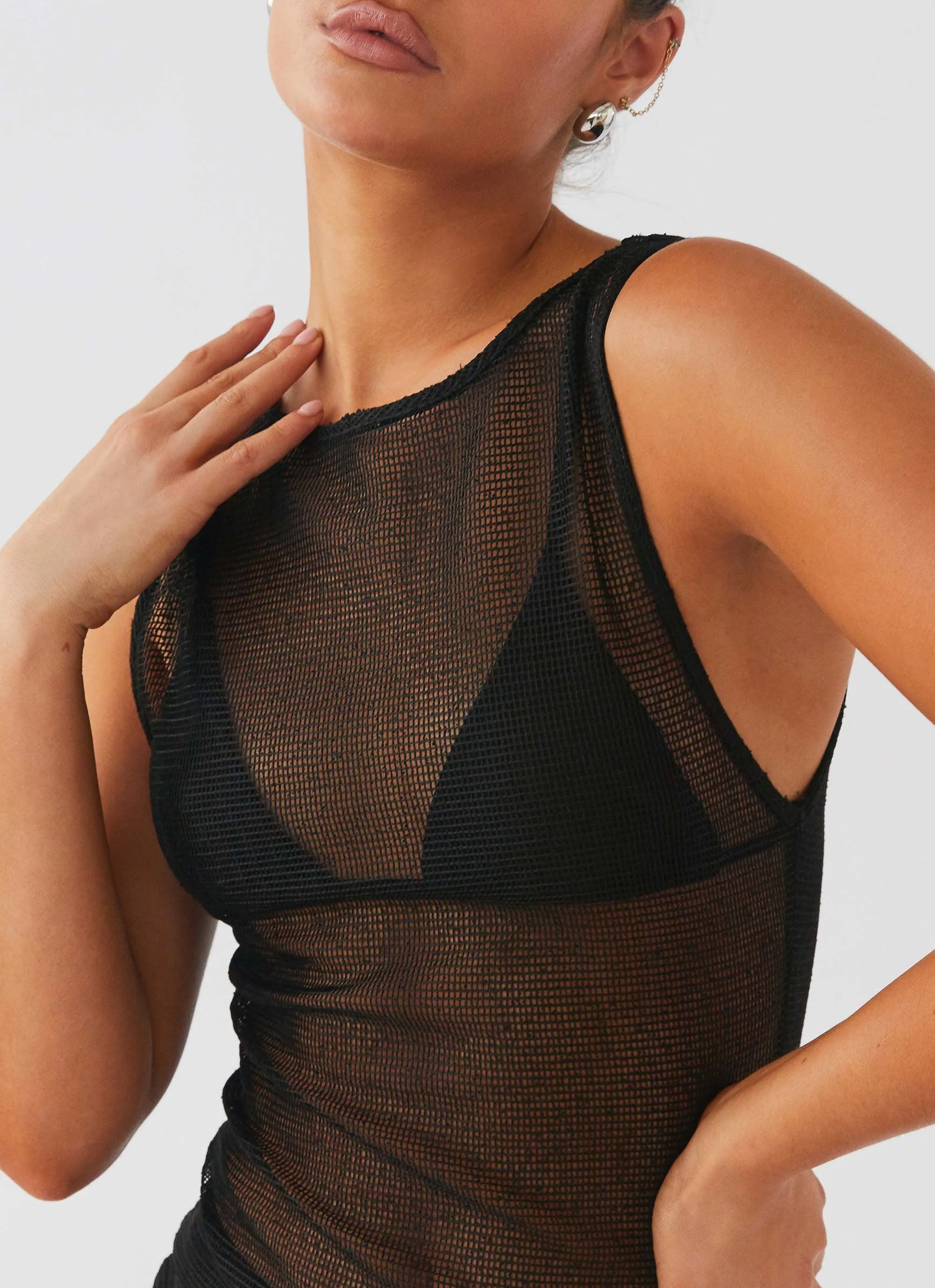 Caught Up Maxi Dress - Black sold by Peppermayo product image thumbnail 4