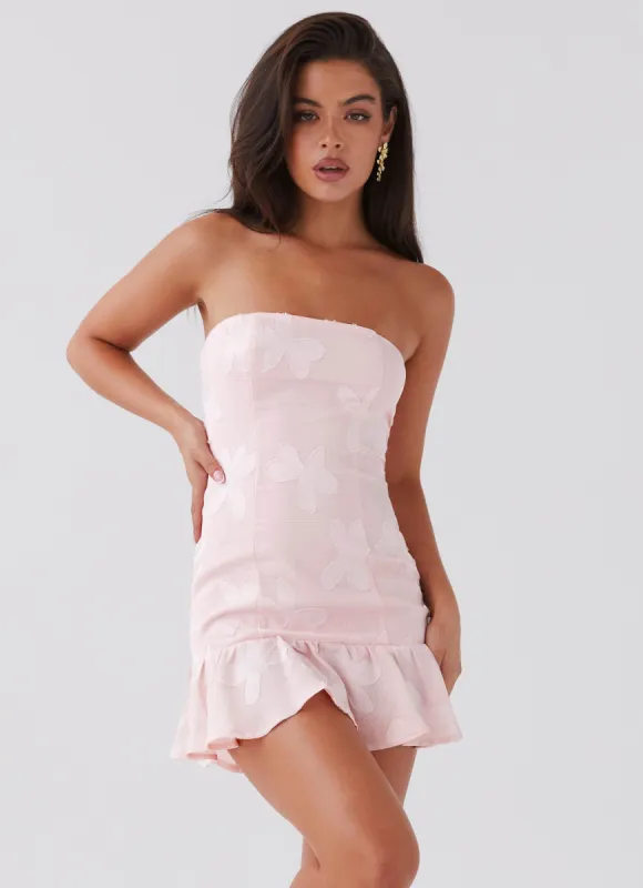 Young Heart Mini Dress - Pink Petal sold by Peppermayo