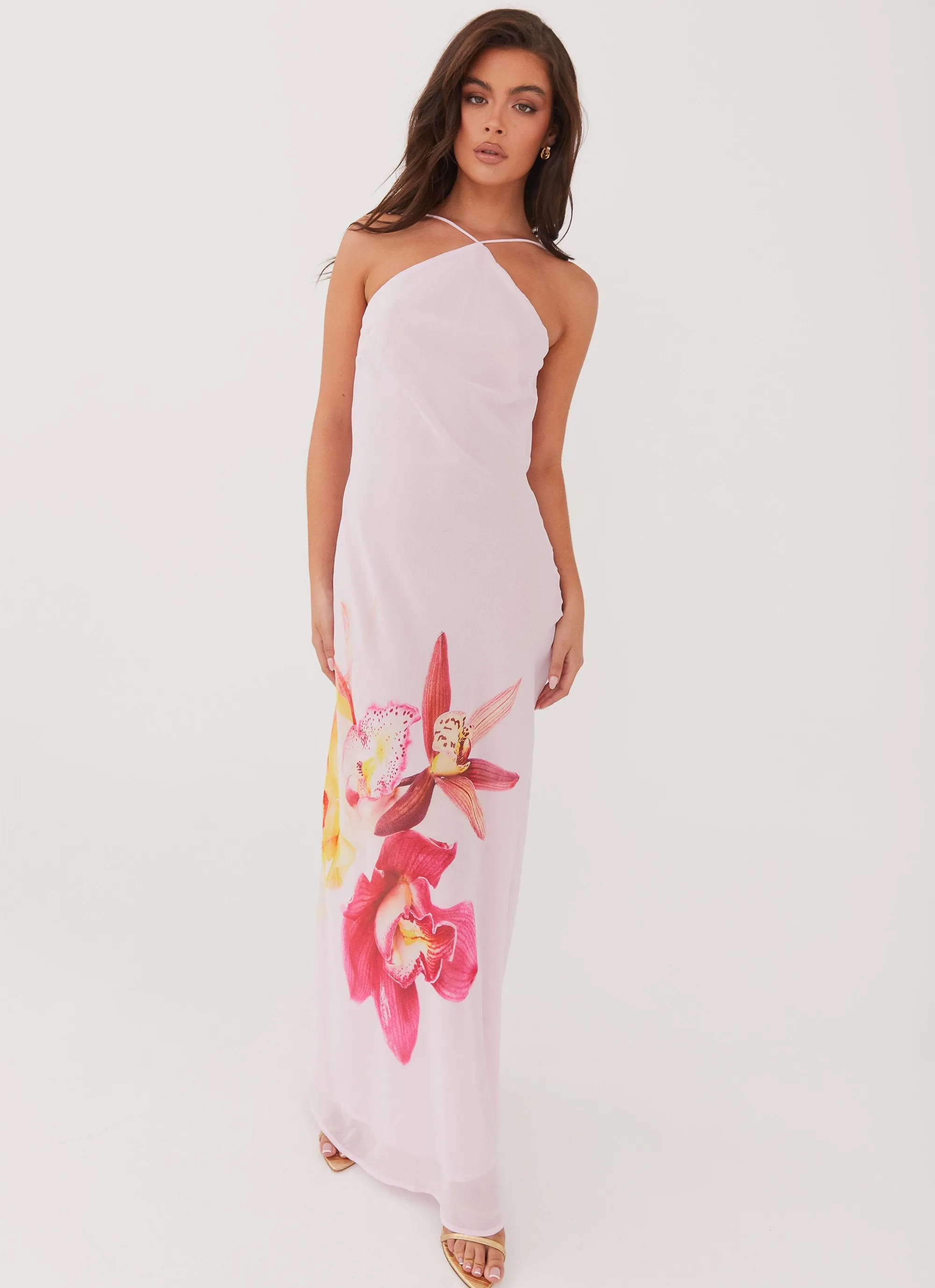 Blossom Hearts Maxi Dress - Pink Peony sold by Peppermayo