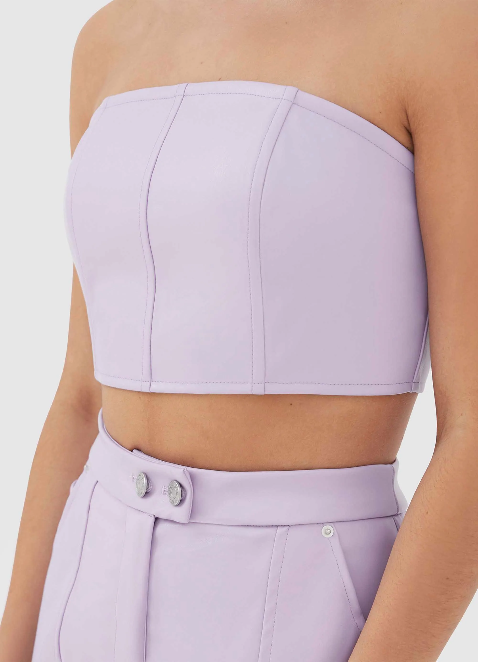Tropez Leather Top - Lilac sold by Peppermayo product image thumbnail 2
