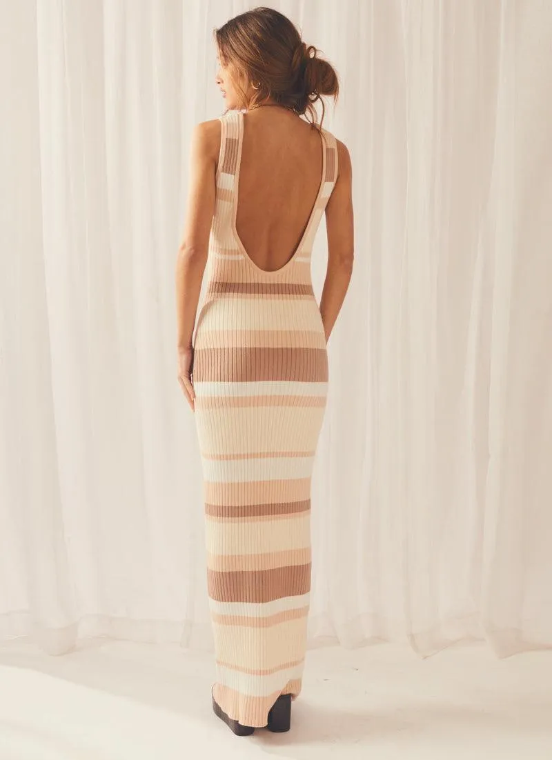 Ray Stripe Knit Midi Dress - Natural sold by Peppermayo product image thumbnail 5