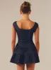 Isabella Denim Bustier Dress - Indigo sold by Peppermayo