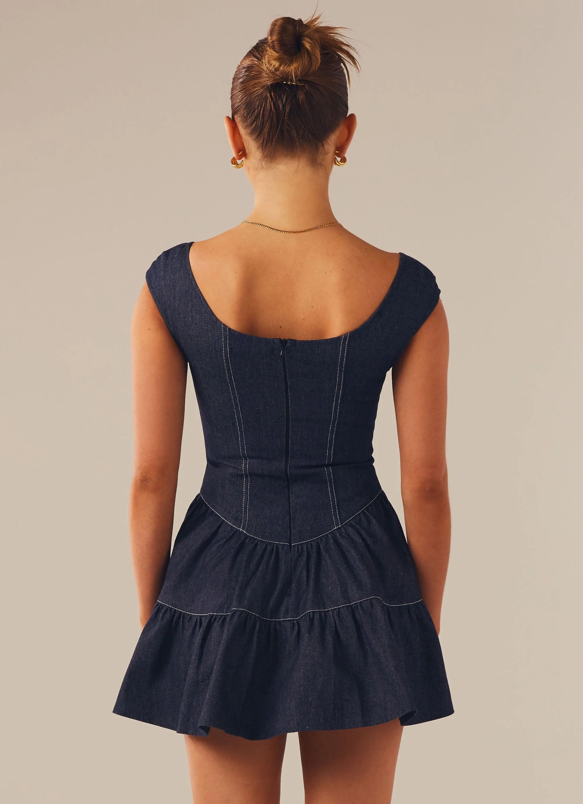 Isabella Denim Bustier Dress - Indigo sold by Peppermayo product image thumbnail 4