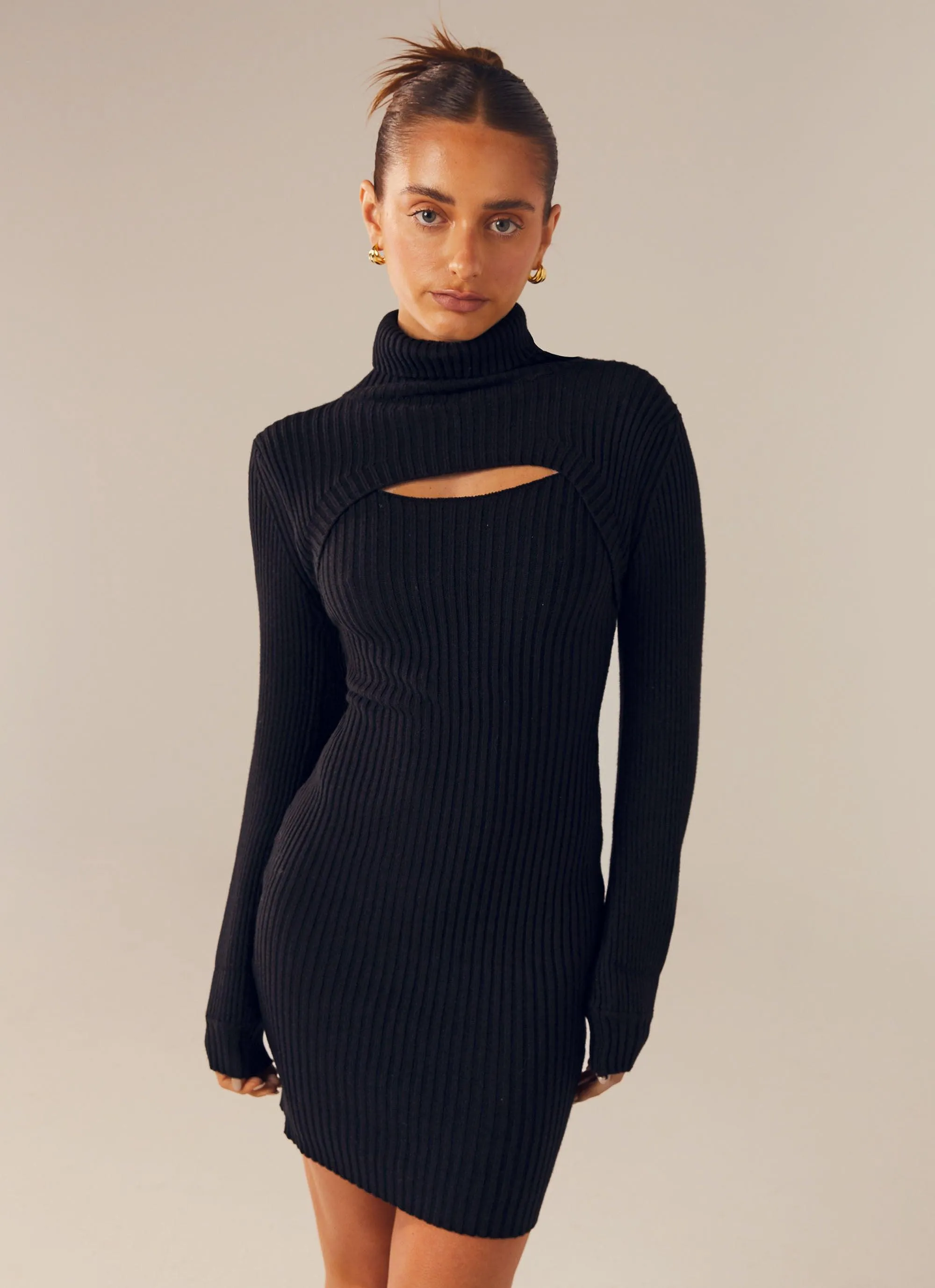 Hold On Knit Mini Dress - Black sold by Peppermayo product image thumbnail 5