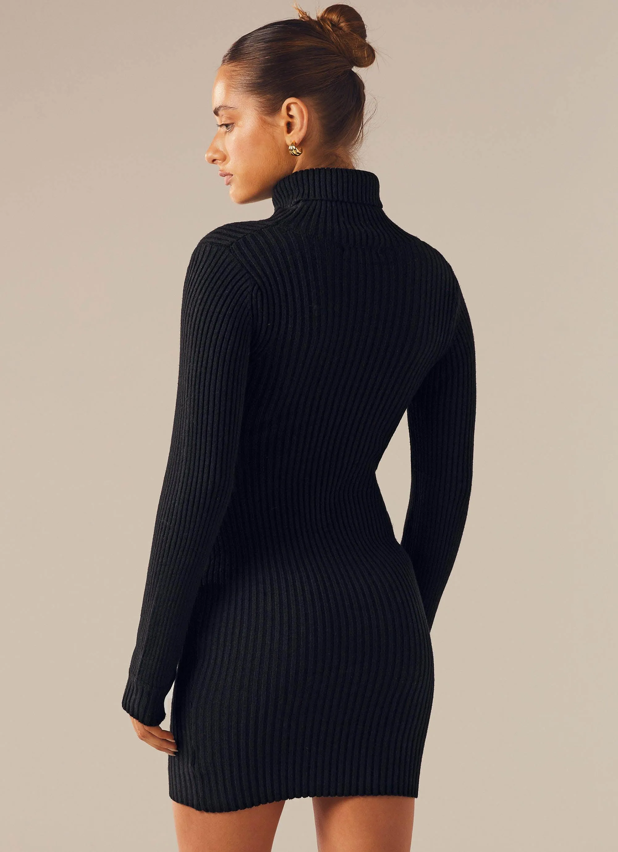 Hold On Knit Mini Dress - Black sold by Peppermayo product image thumbnail 4