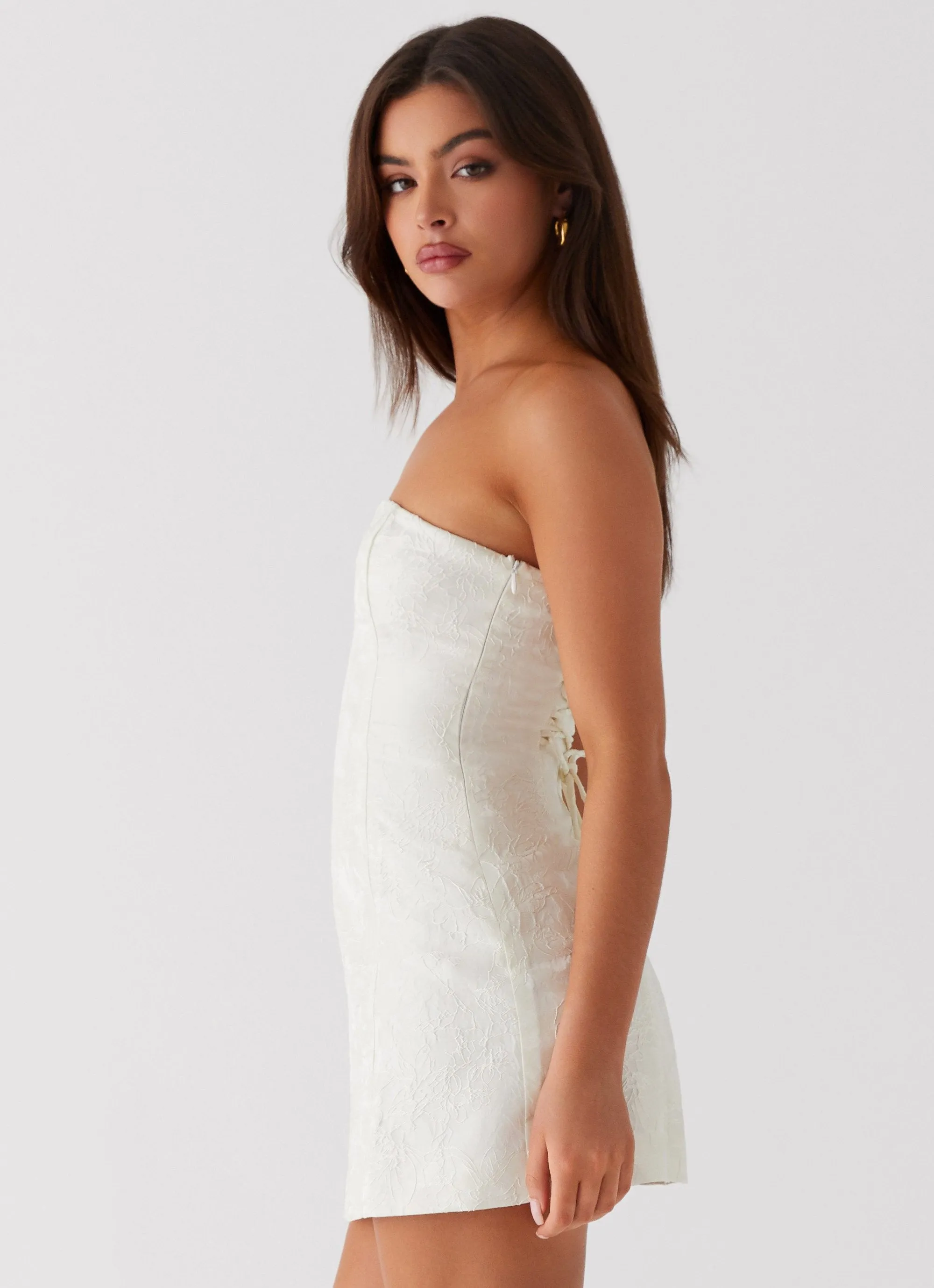 Eternity Strapless Mini Dress - Ivory sold by Peppermayo product image thumbnail 3