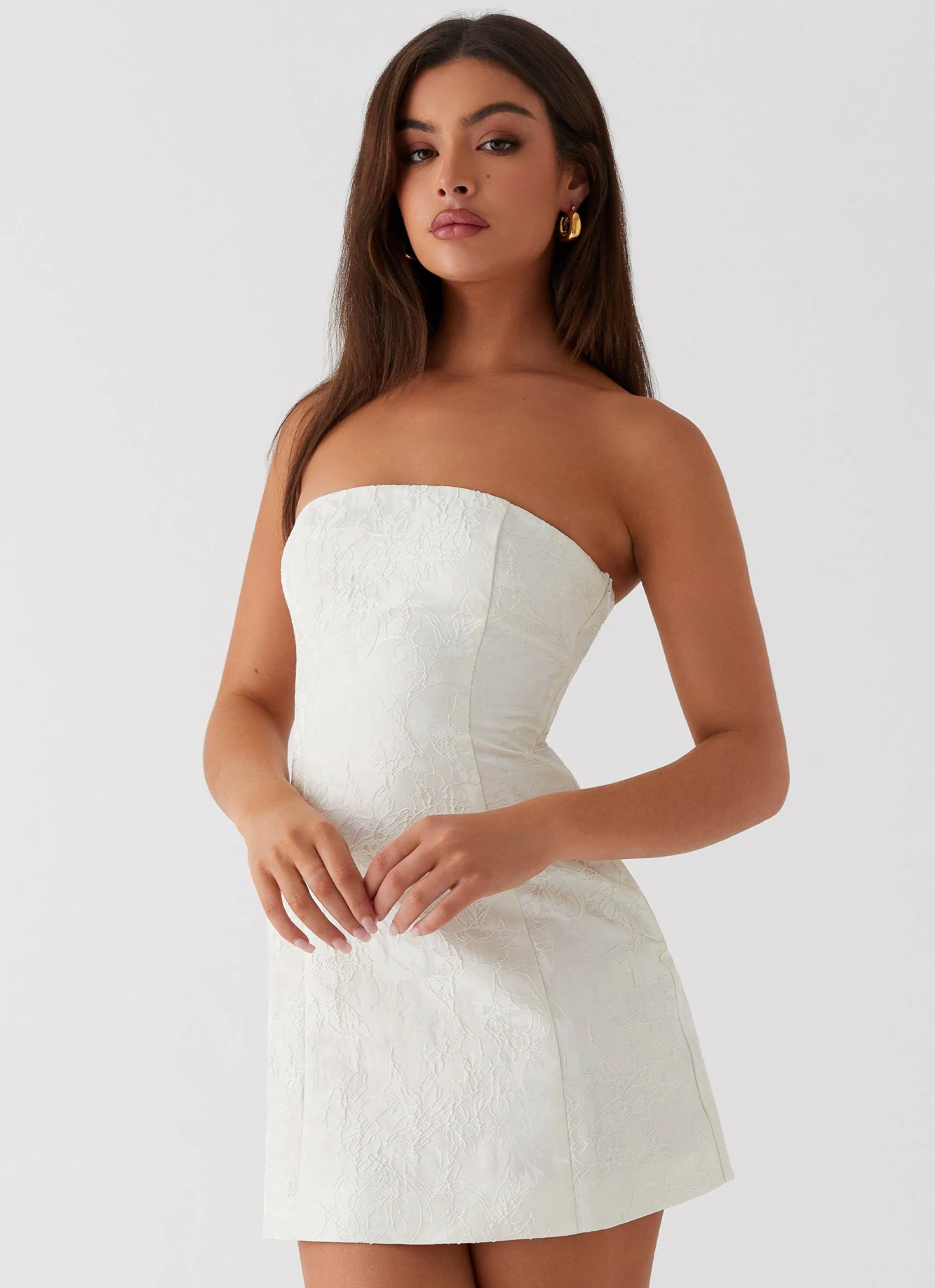 Eternity Strapless Mini Dress - Ivory sold by Peppermayo product image thumbnail 5