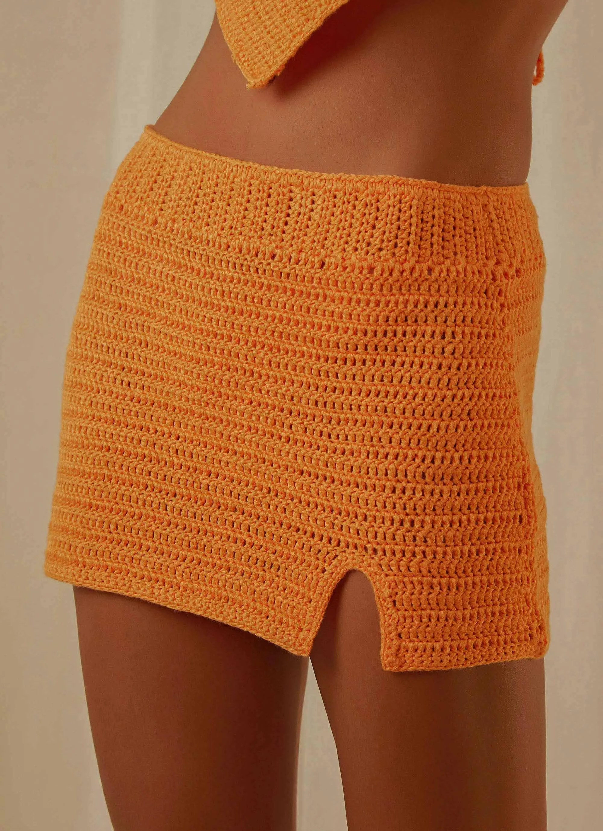 Island Sun Crochet Mini Skirt - Tangerine sold by Peppermayo product image thumbnail 5