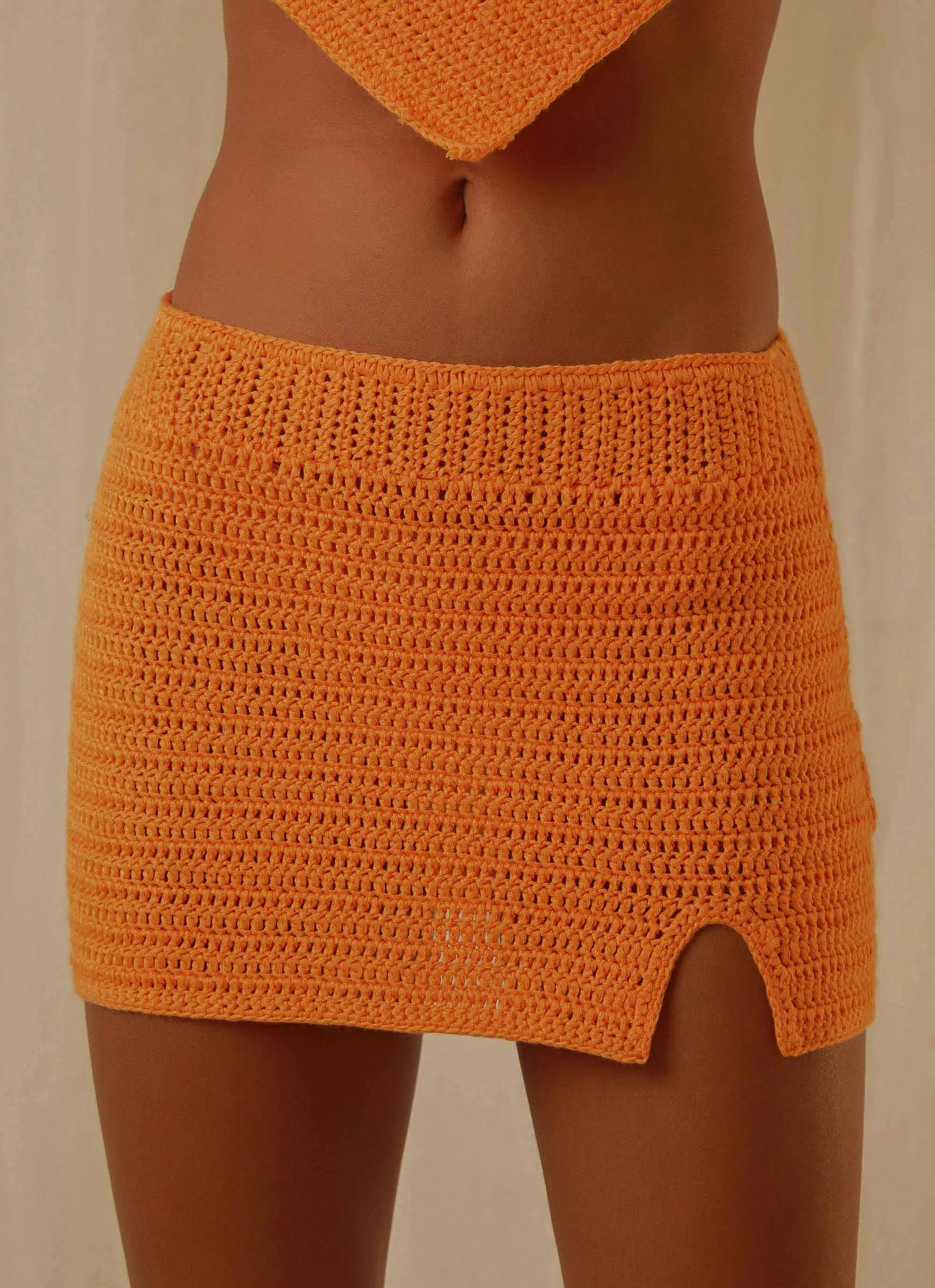 Island Sun Crochet Mini Skirt - Tangerine sold by Peppermayo product image thumbnail 4