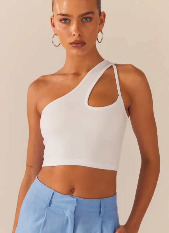 Cedar Crop Top - White sold by Peppermayo