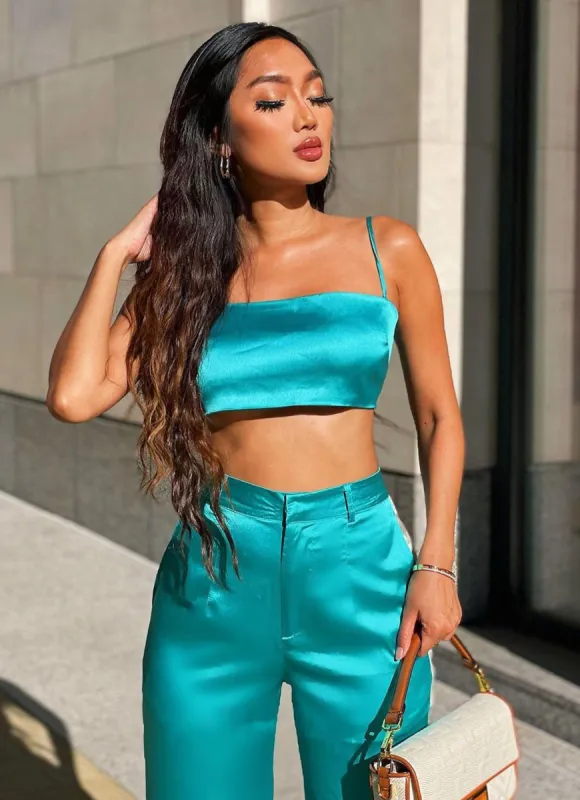 Dolce Crop - Turquoise sold by Peppermayo