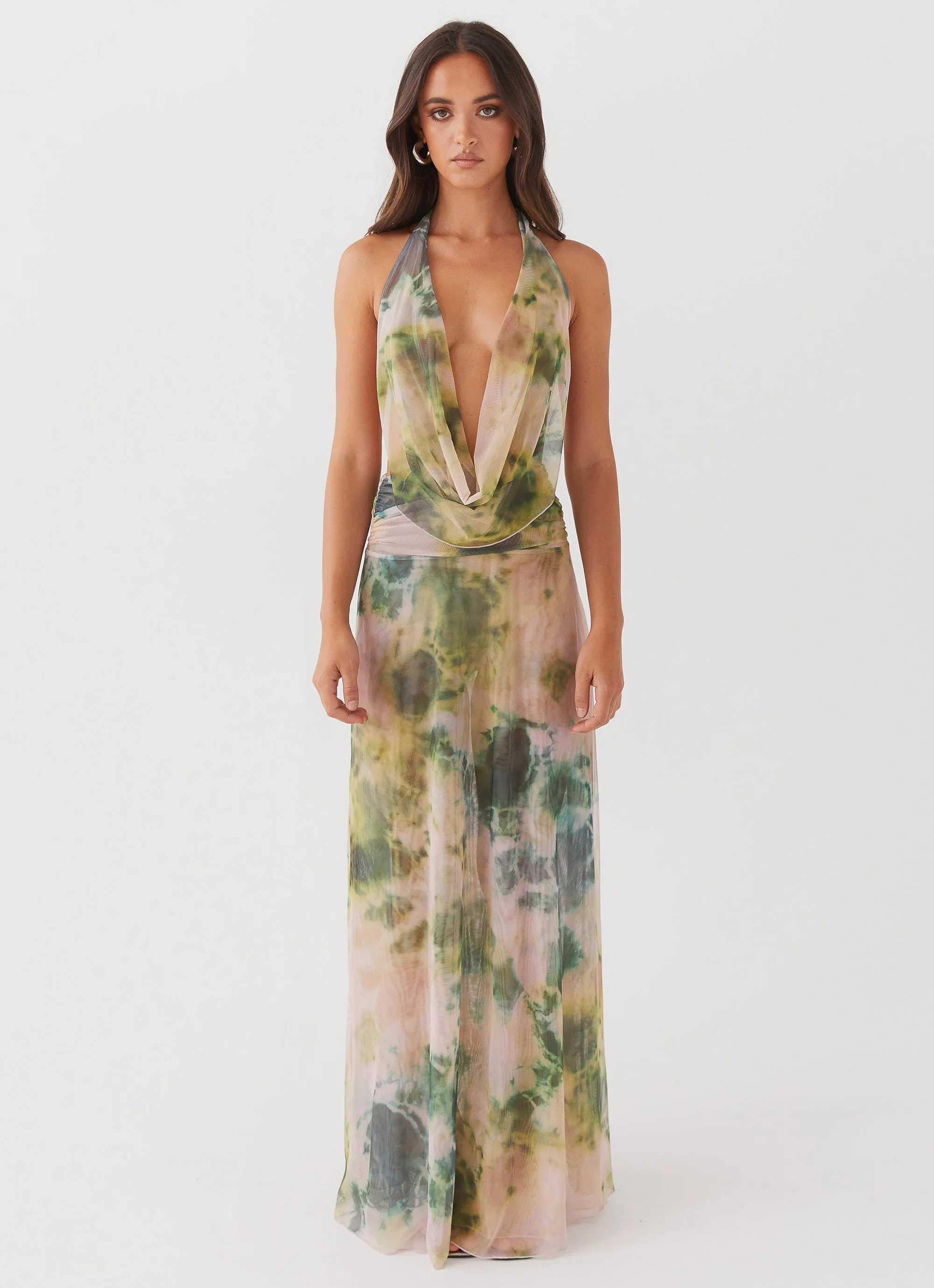 Elysia Mesh Maxi Dress - Rainforest sold by Peppermayo product image thumbnail 3